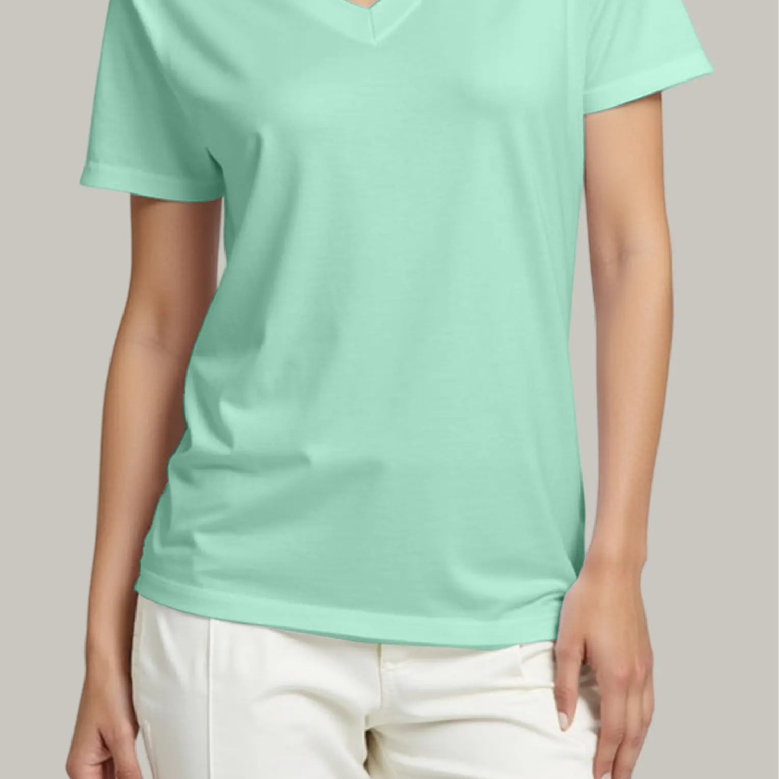 Franela Regular Mujer Cuello V - FashionTex
