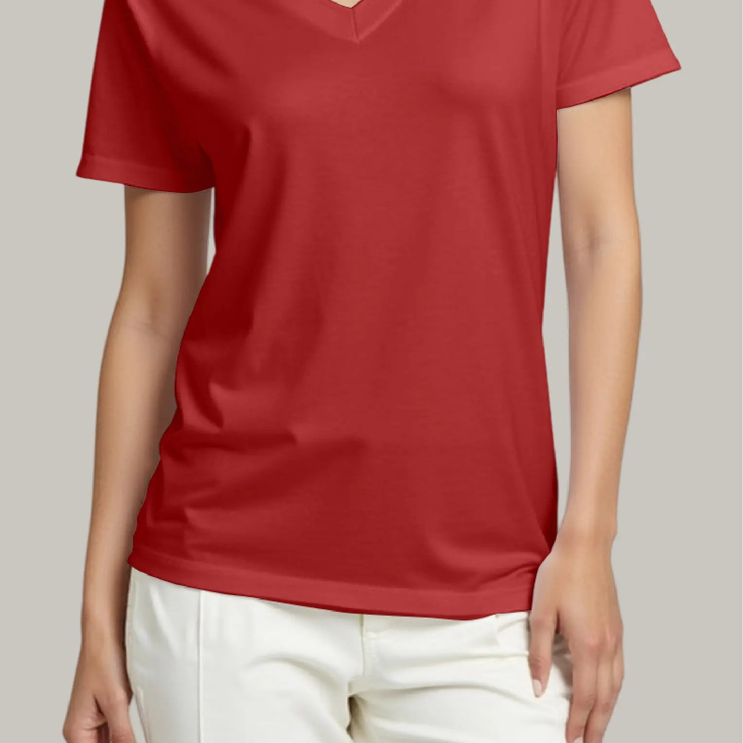 Franela Regular Mujer Cuello V - FashionTex
