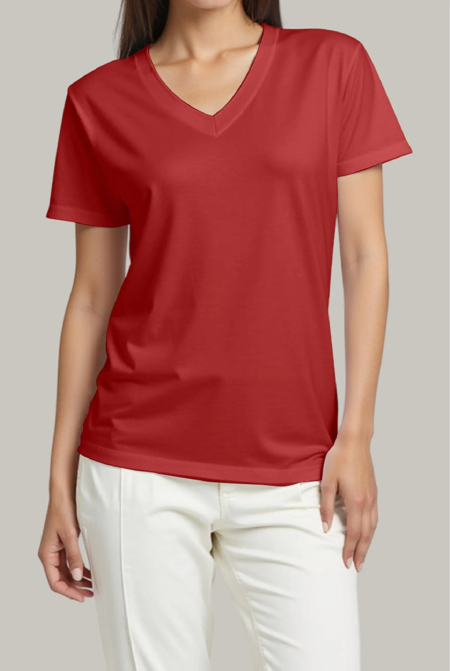 Franela Regular Mujer Cuello V - FashionTex