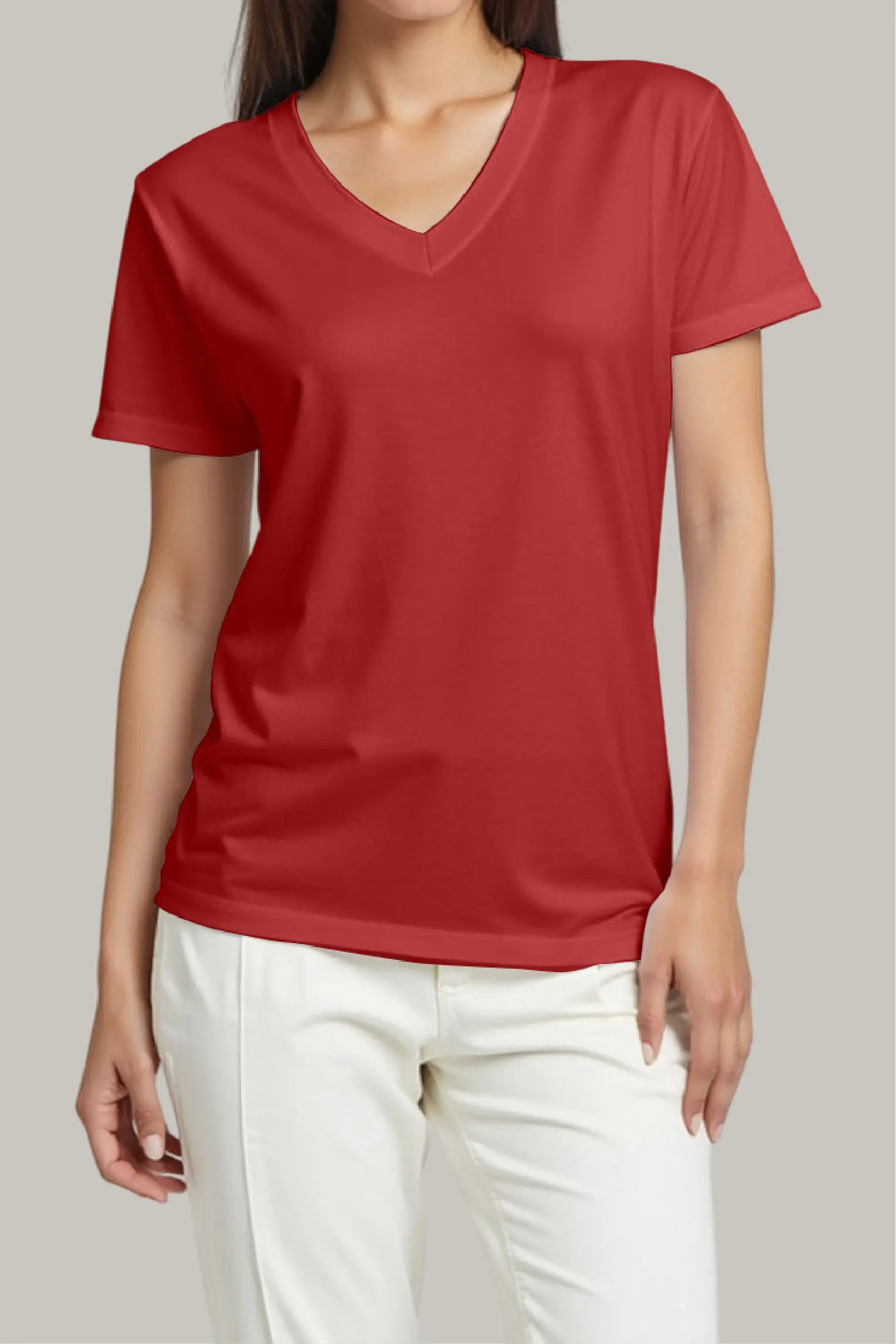 Franela Regular Mujer Cuello V - FashionTex