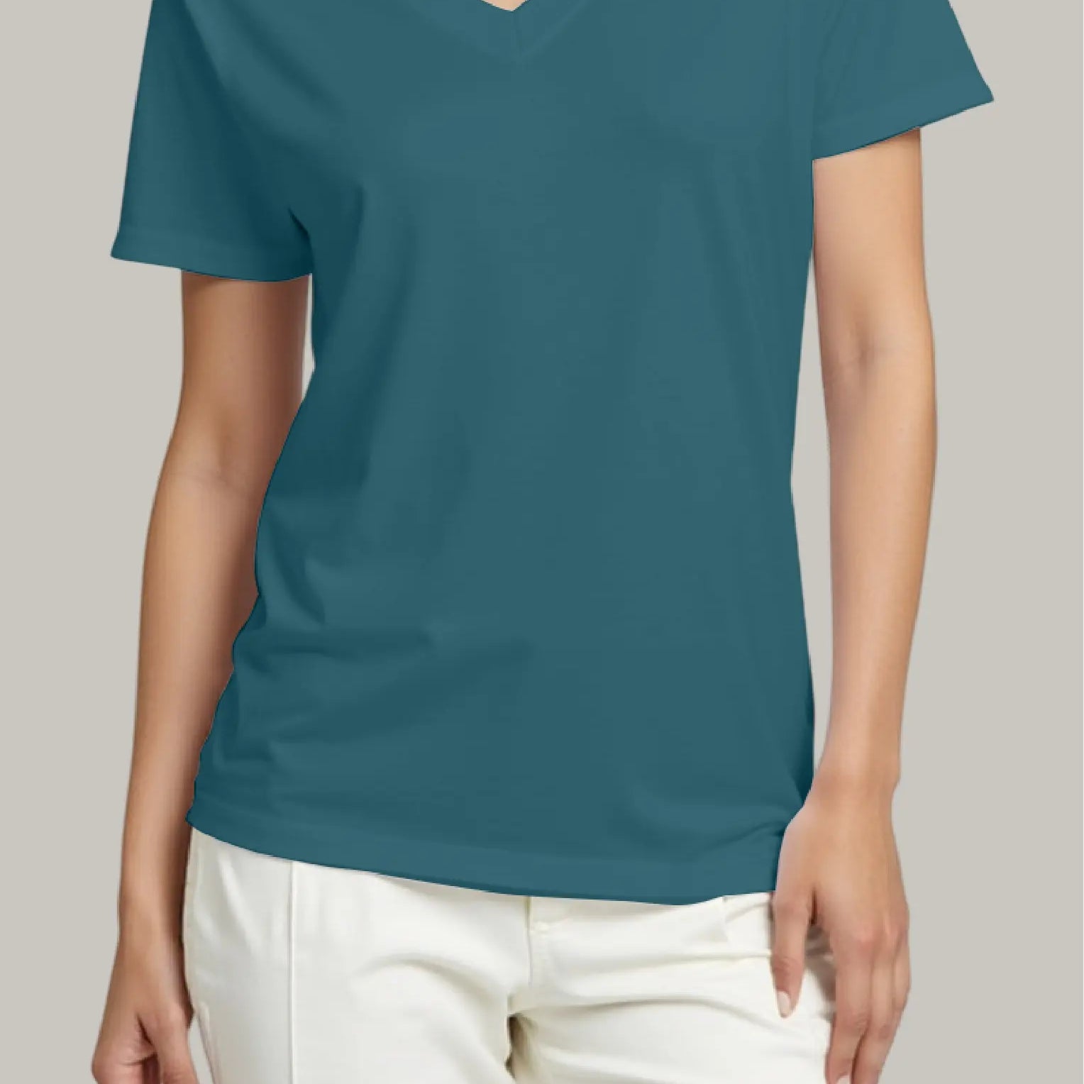 Franela Regular Mujer Cuello V - FashionTex
