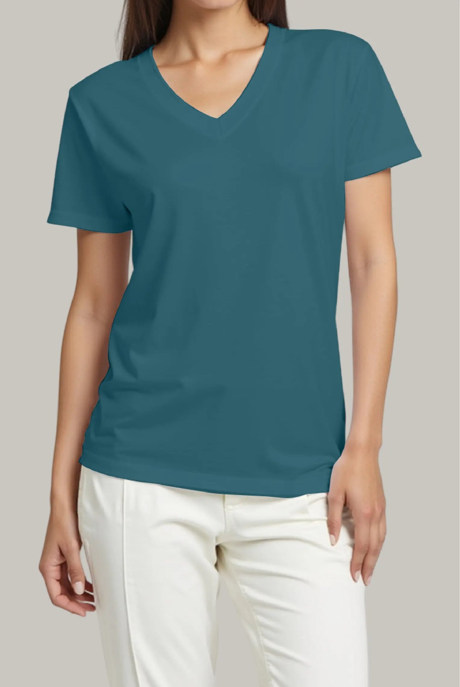 Franela Regular Mujer Cuello V - FashionTex