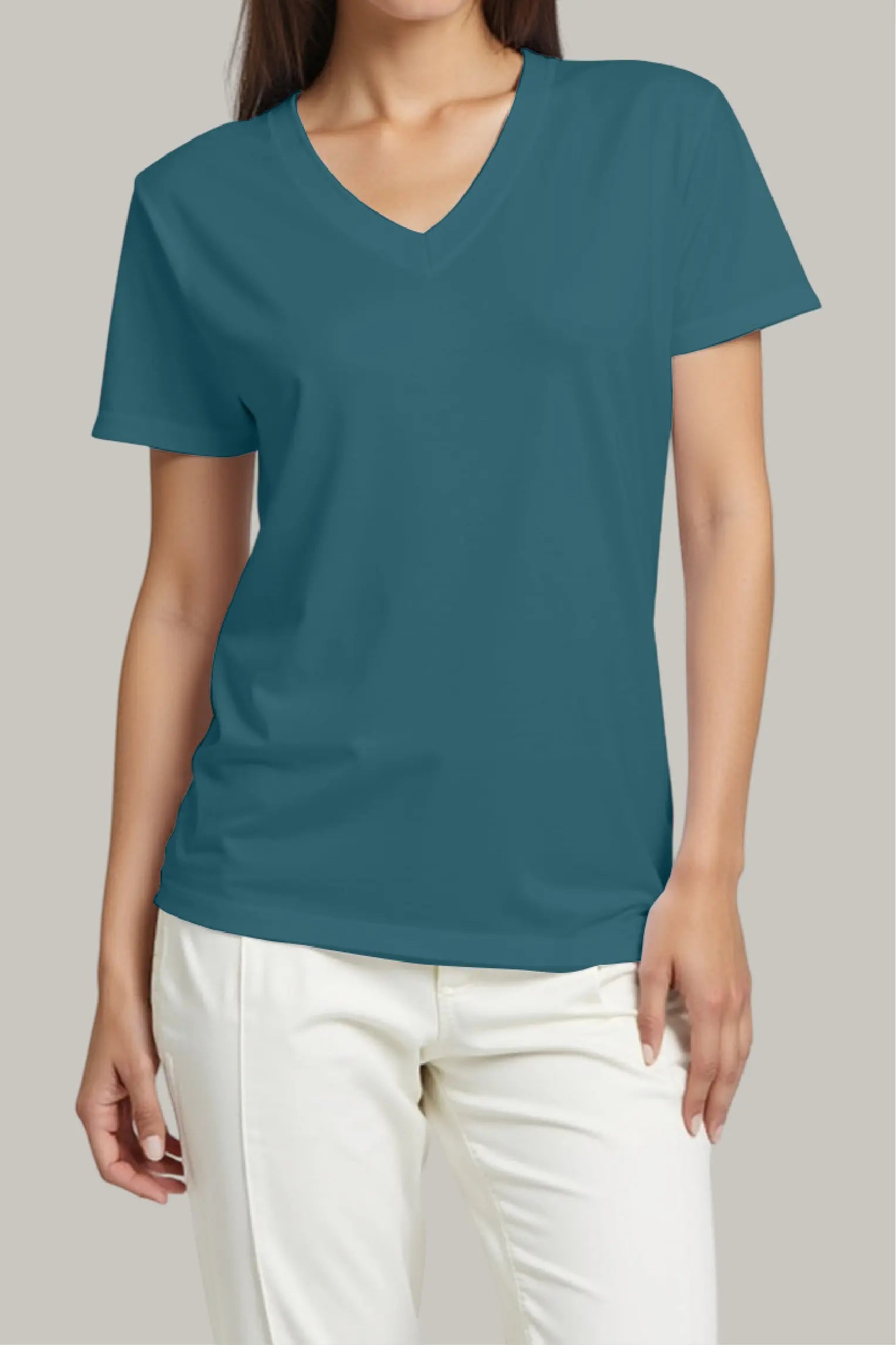 Franela Regular Mujer Cuello V - FashionTex