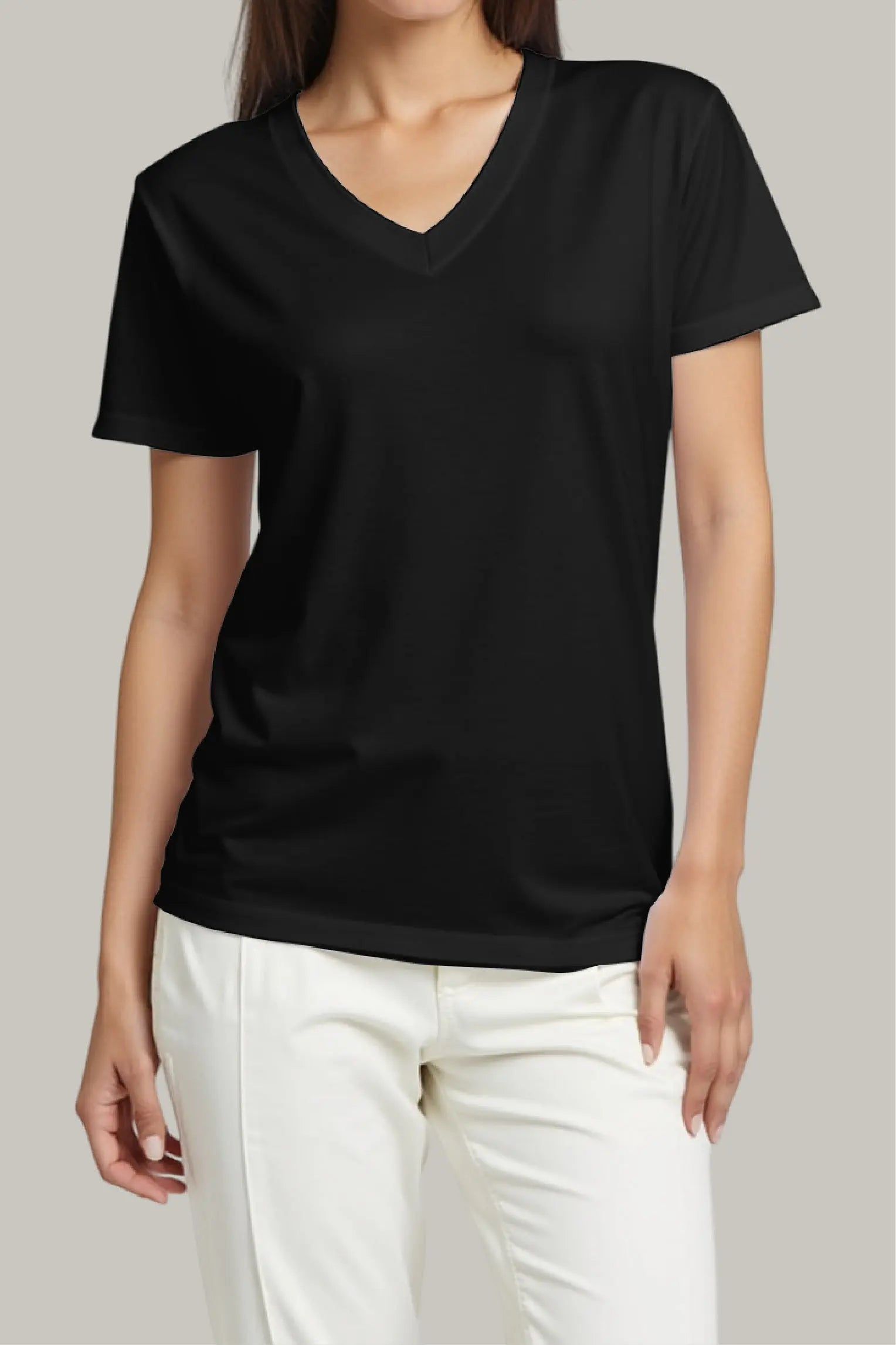 Franela Regular Mujer Cuello V - FashionTex