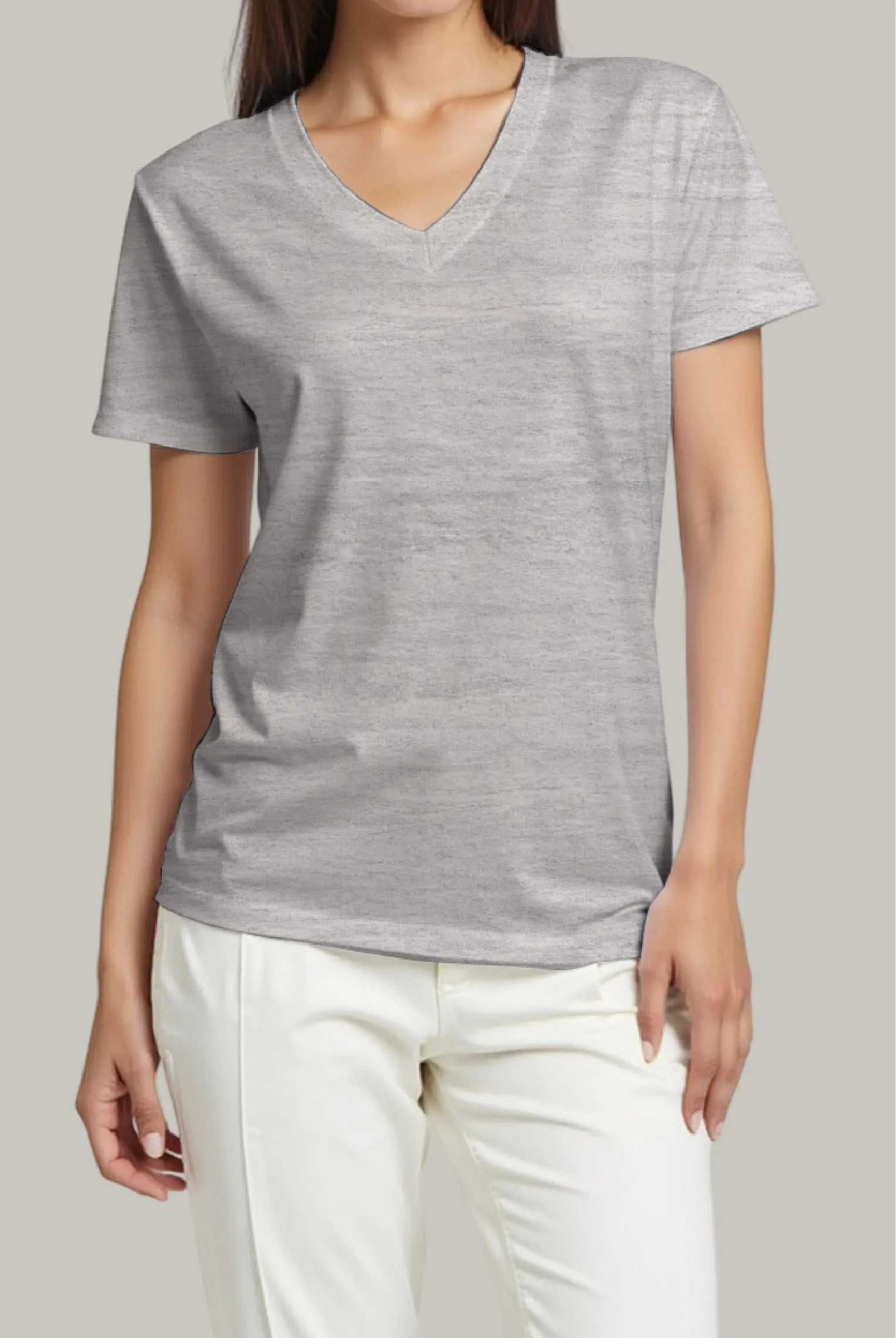 Franela Regular Mujer Cuello V - FashionTex