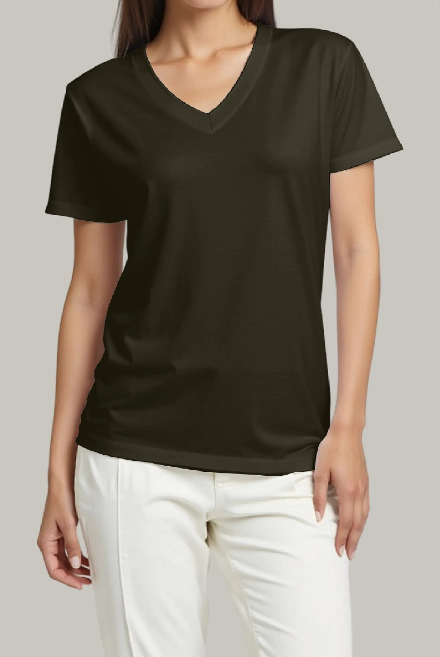 Franela Regular Mujer Cuello V - FashionTex