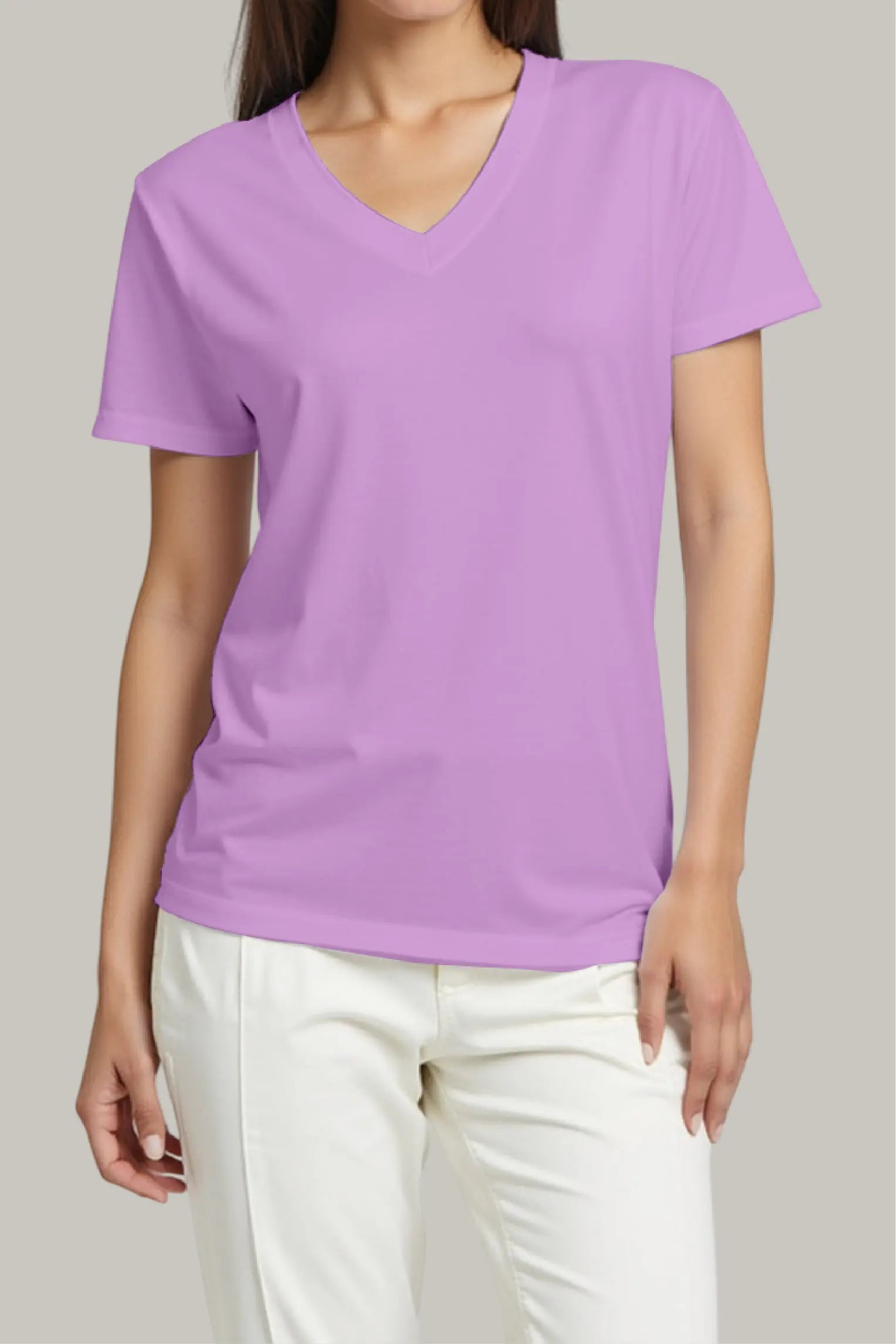 Franela Regular Mujer Cuello V - FashionTex