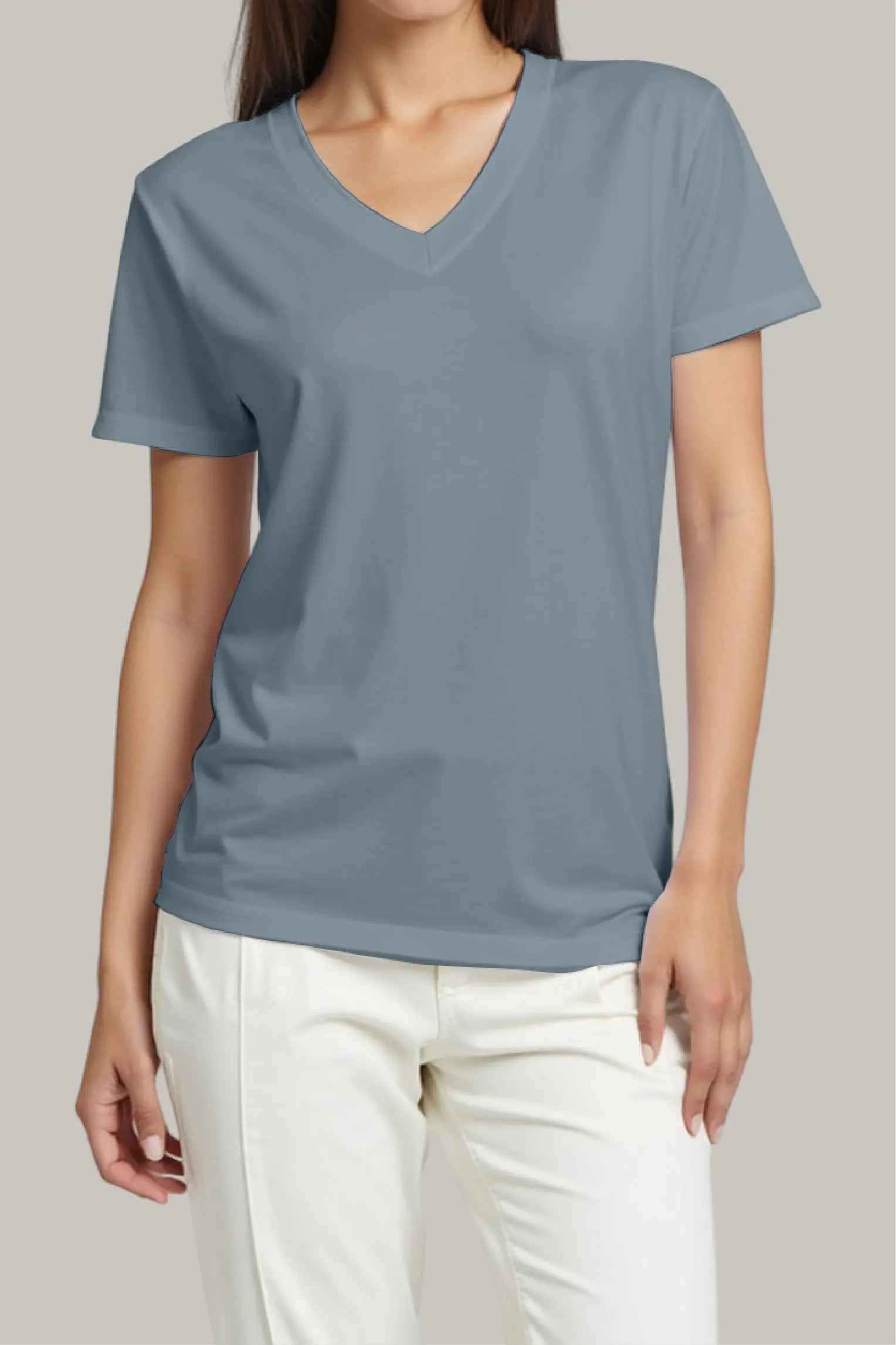 Franela Regular Mujer Cuello V - FashionTex