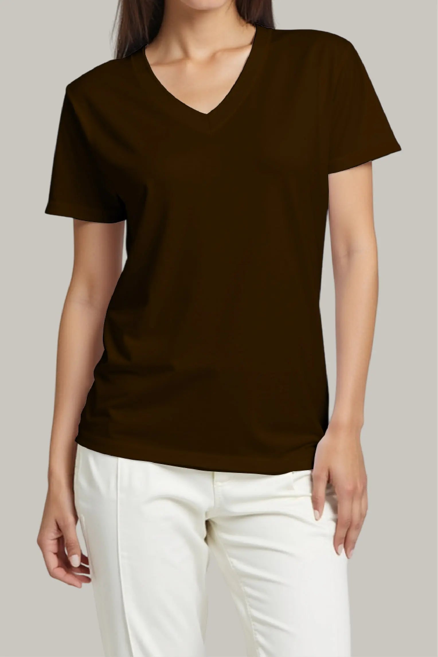 Franela Regular Mujer Cuello V - FashionTex