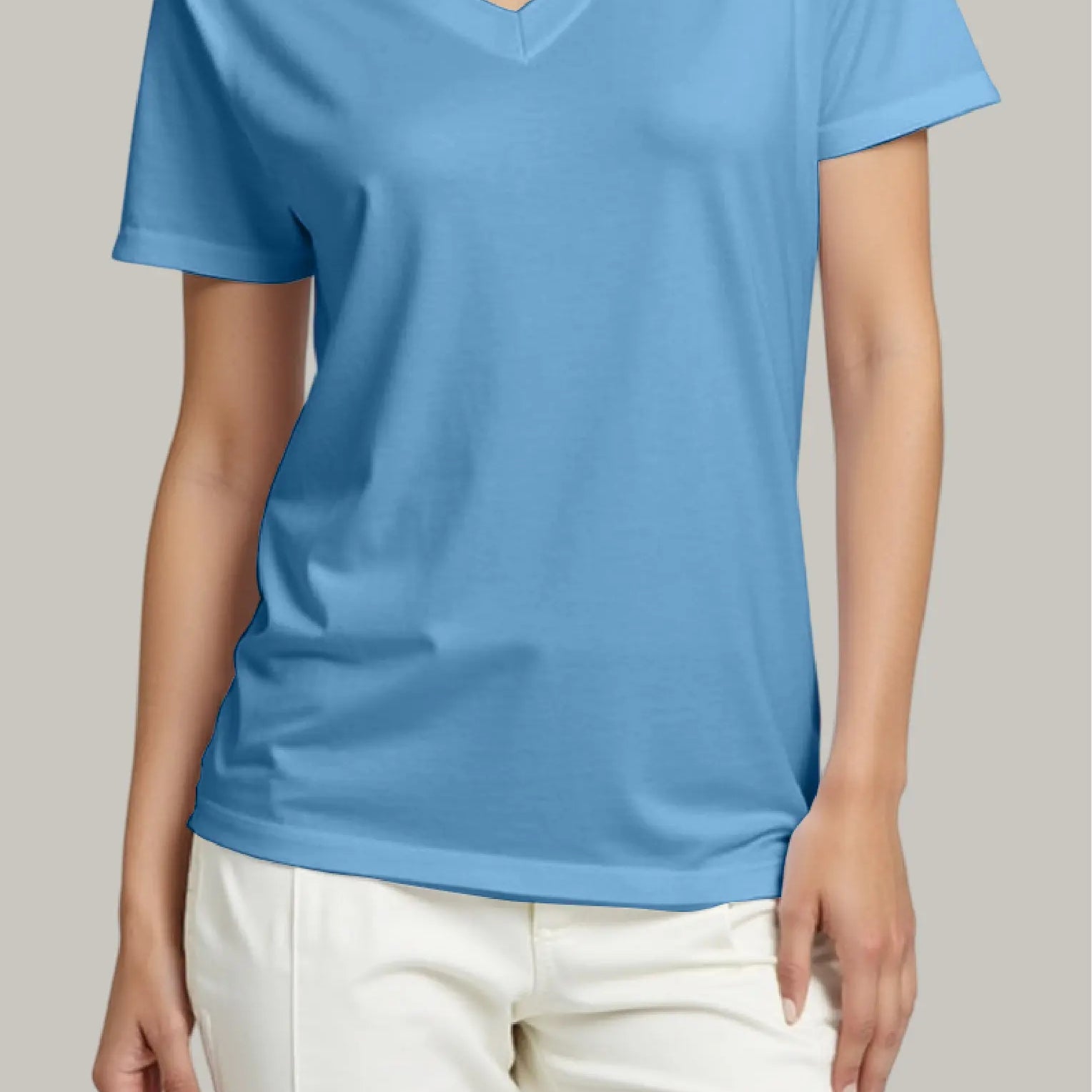 Franela Regular Mujer Cuello V - FashionTex
