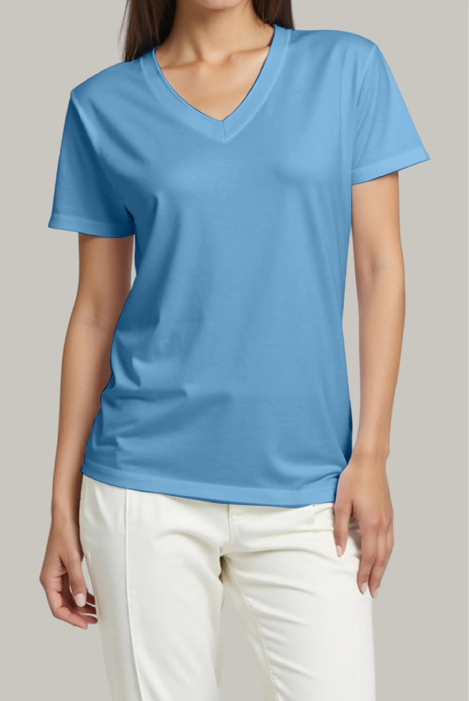 Franela Regular Mujer Cuello V - FashionTex