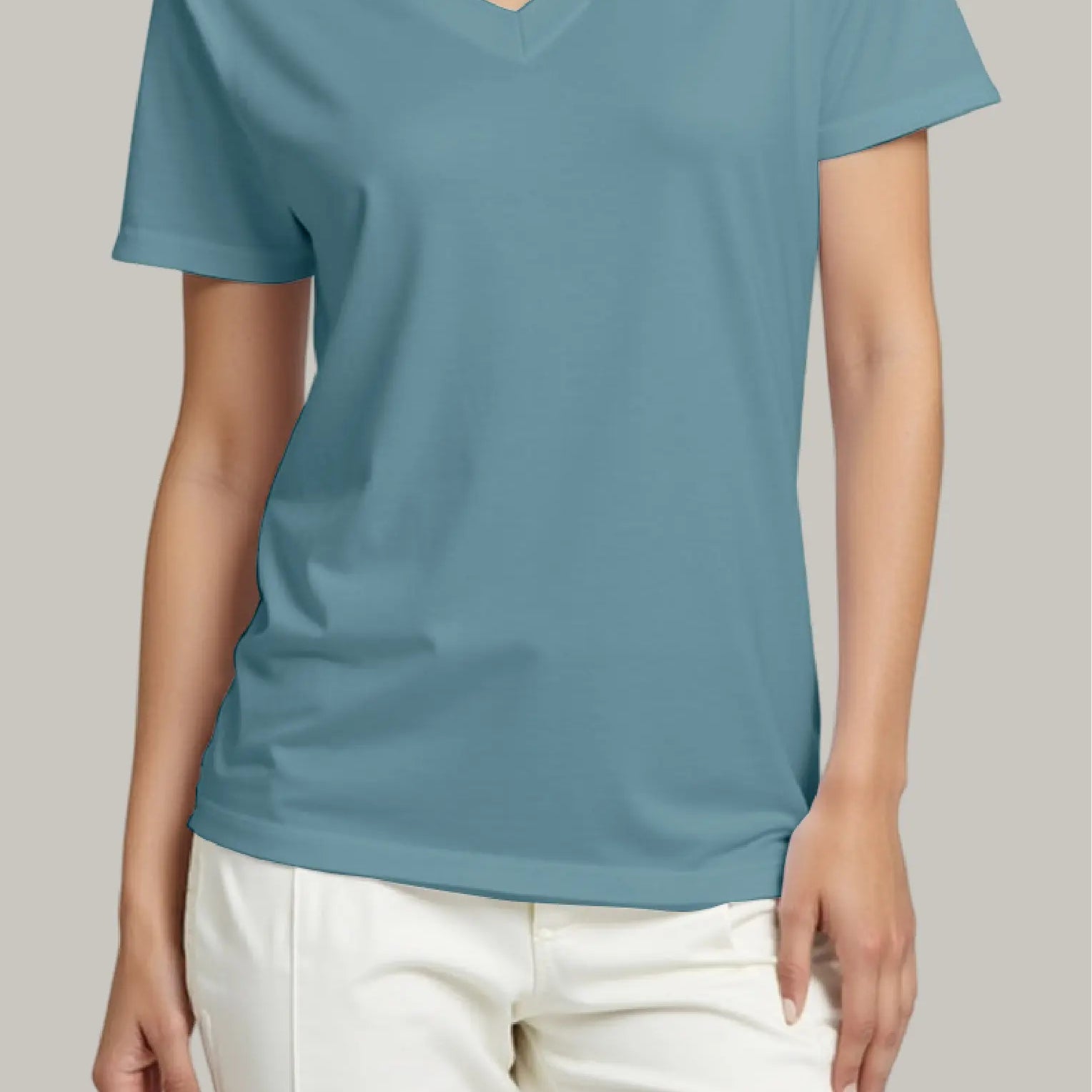 Franela Regular Mujer Cuello V - FashionTex