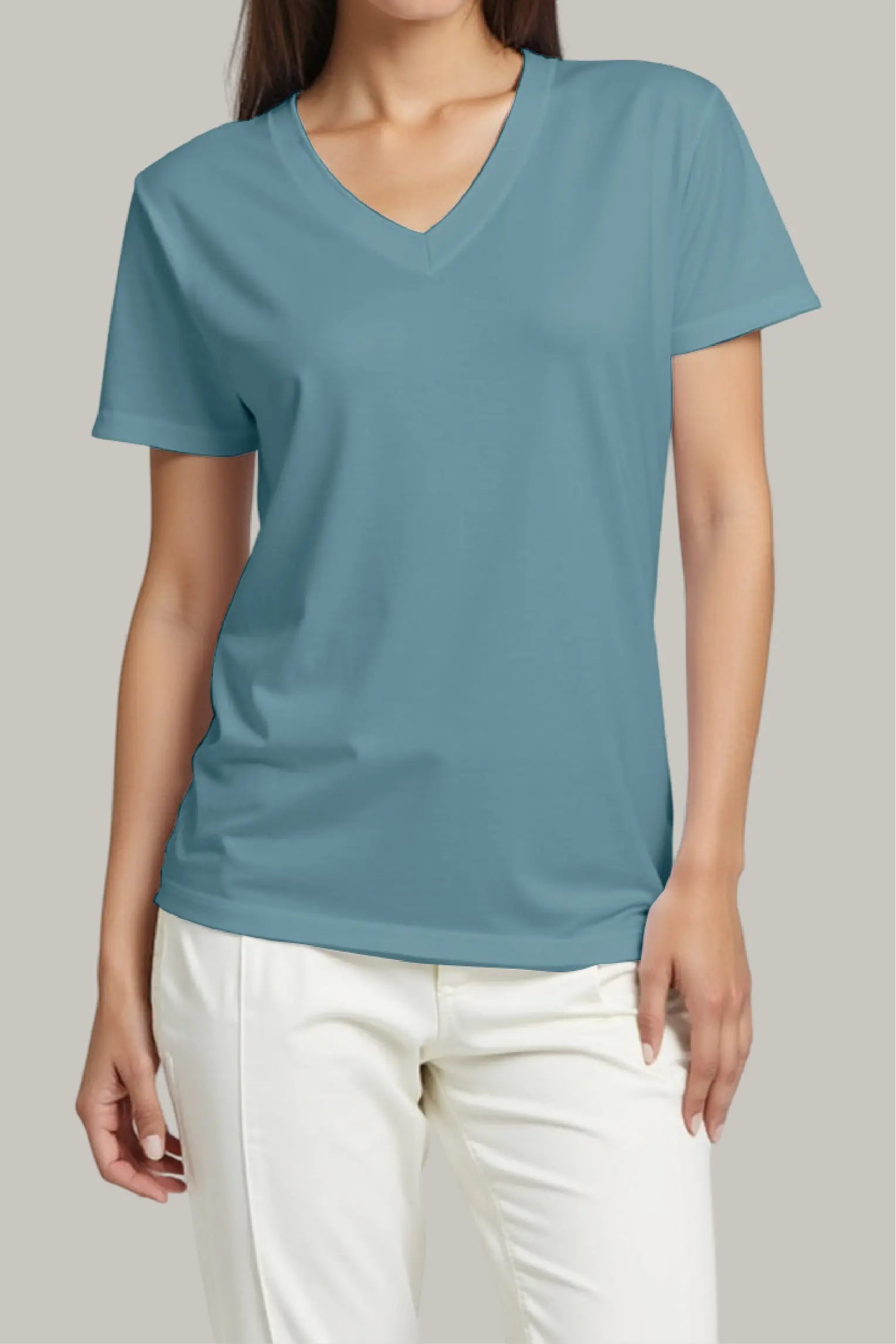 Franela Regular Mujer Cuello V - FashionTex