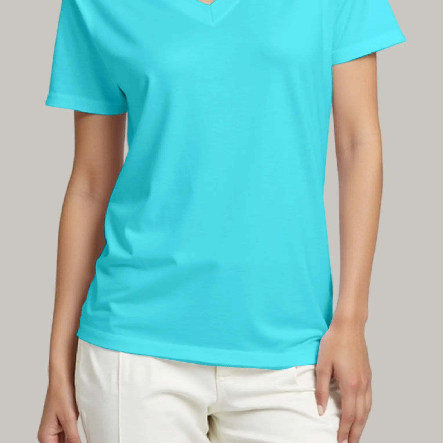 Franela Regular Mujer Cuello V - FashionTex