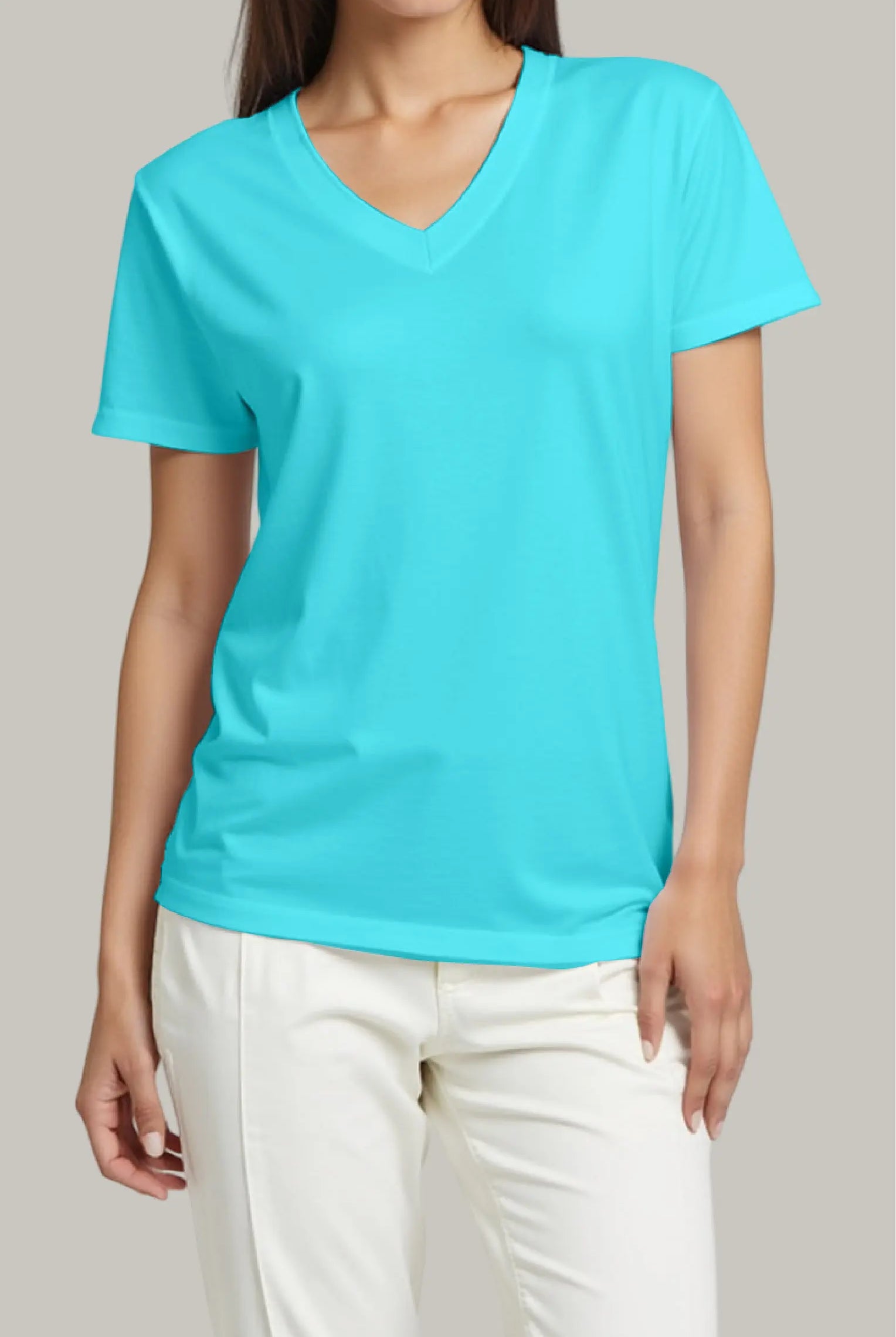 Franela Regular Mujer Cuello V - FashionTex