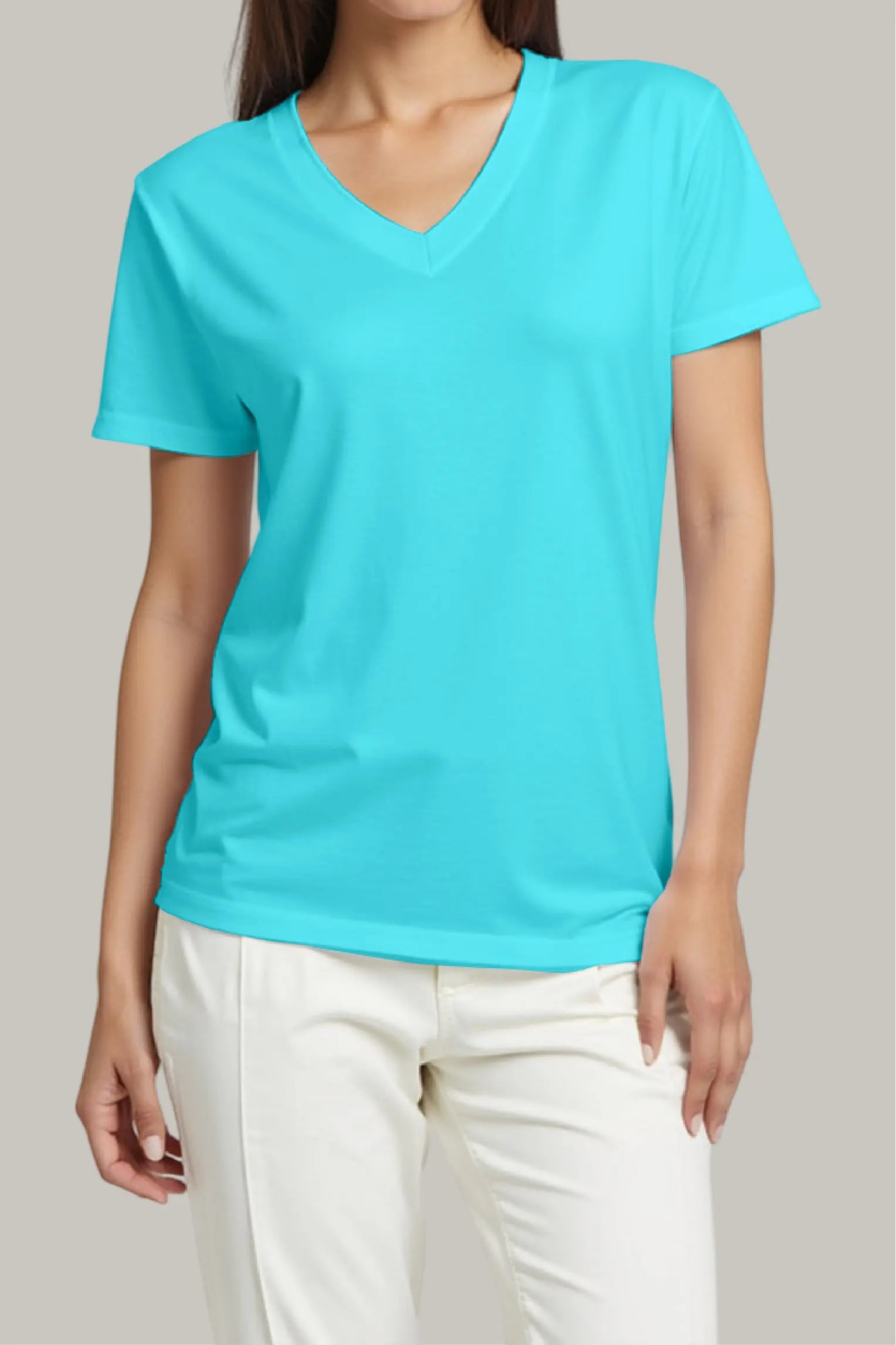 Franela Regular Mujer Cuello V - FashionTex