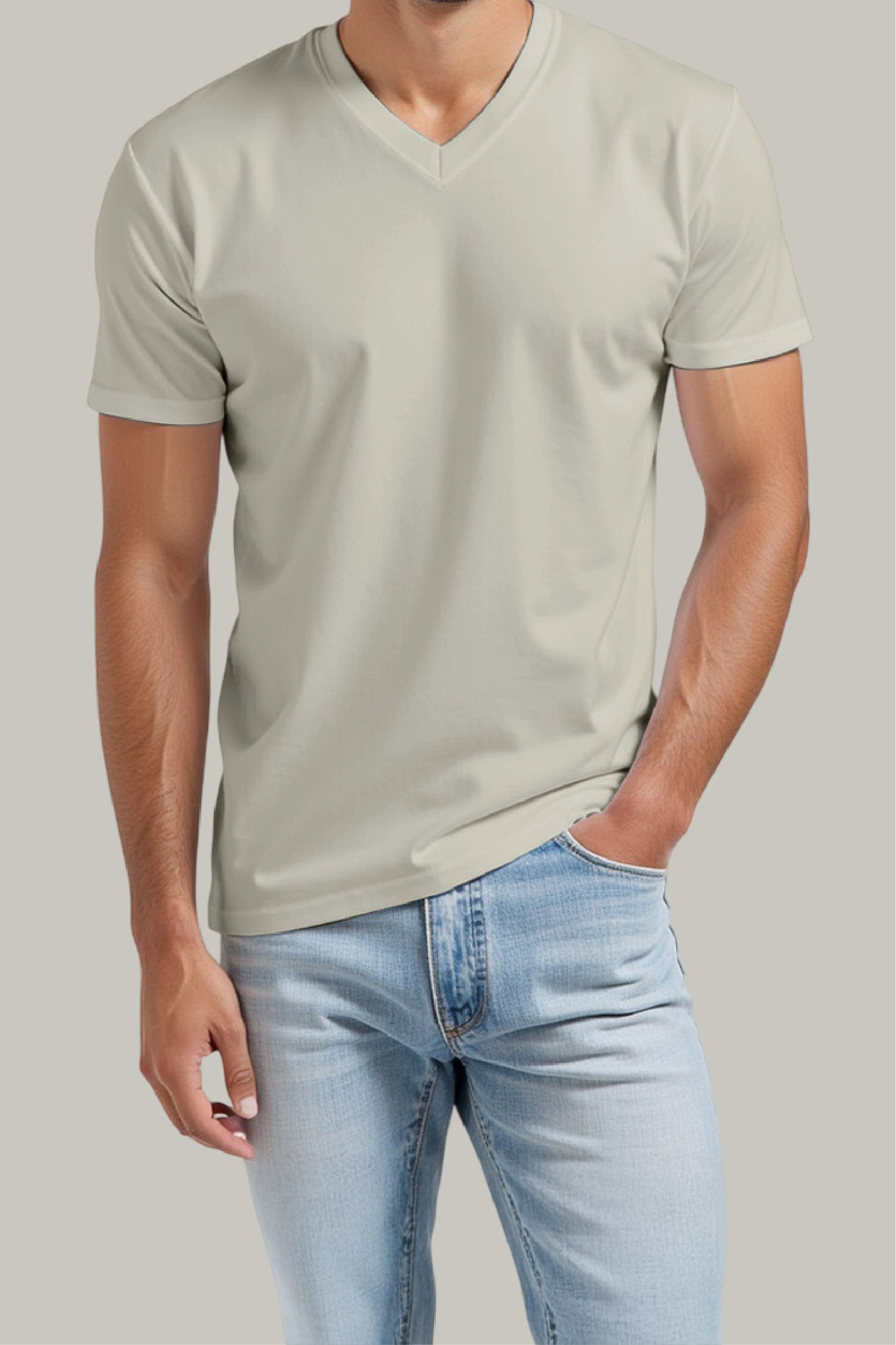 Franela Regular Hombre Cuello en V - FashionTex