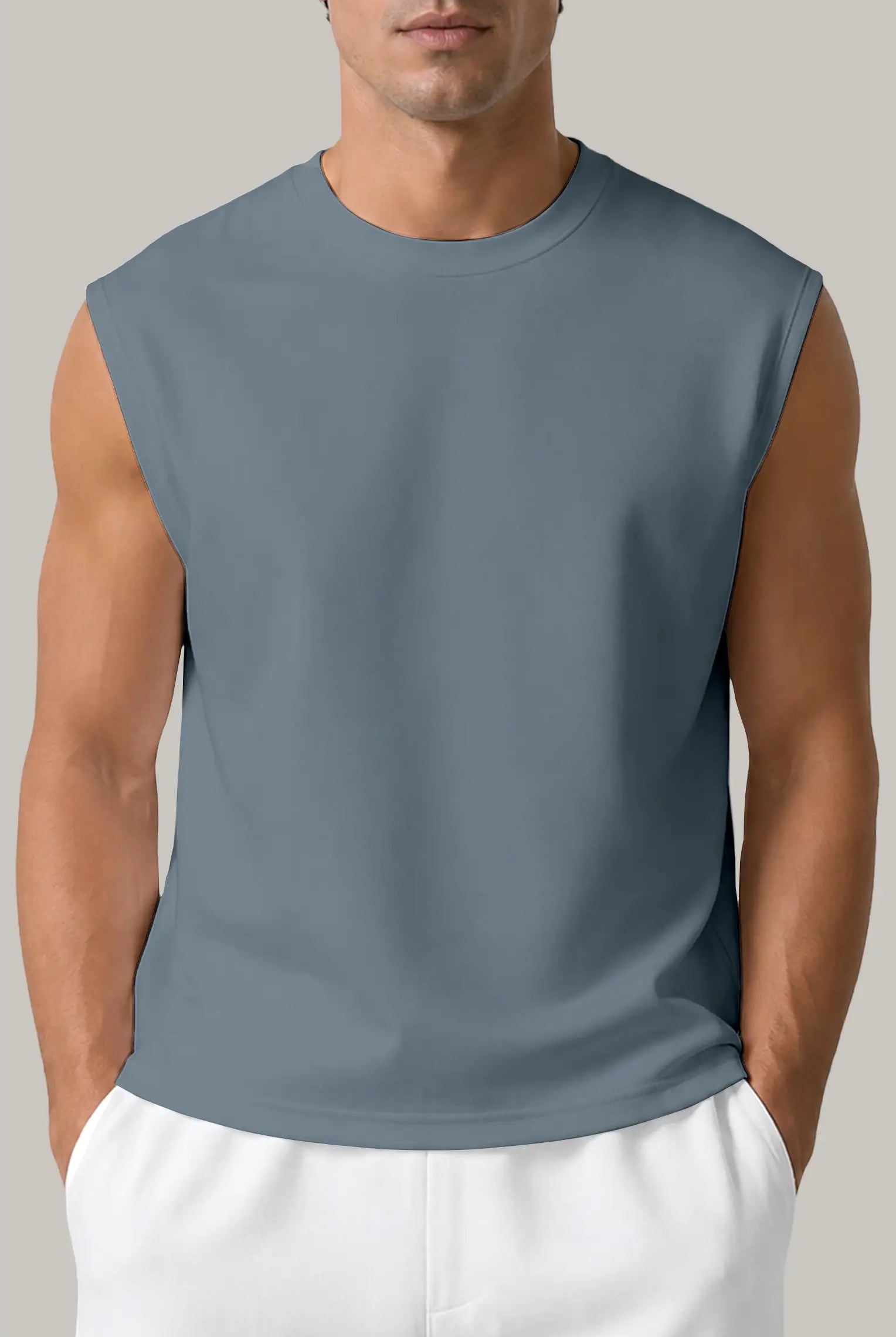 Franela Boxy Fit Sin Manga Hombre - FashionTex