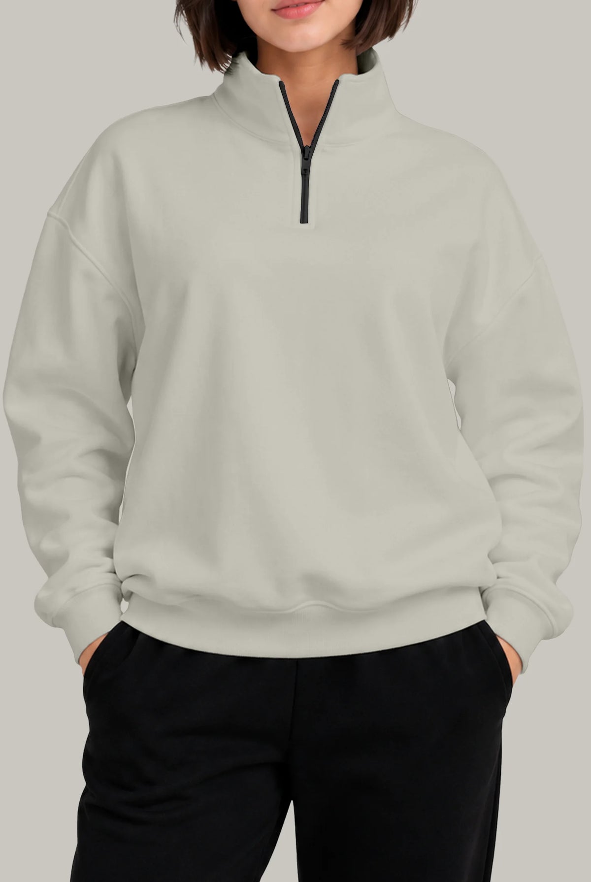 Hoodie Half Zip Unisex - FashionTex