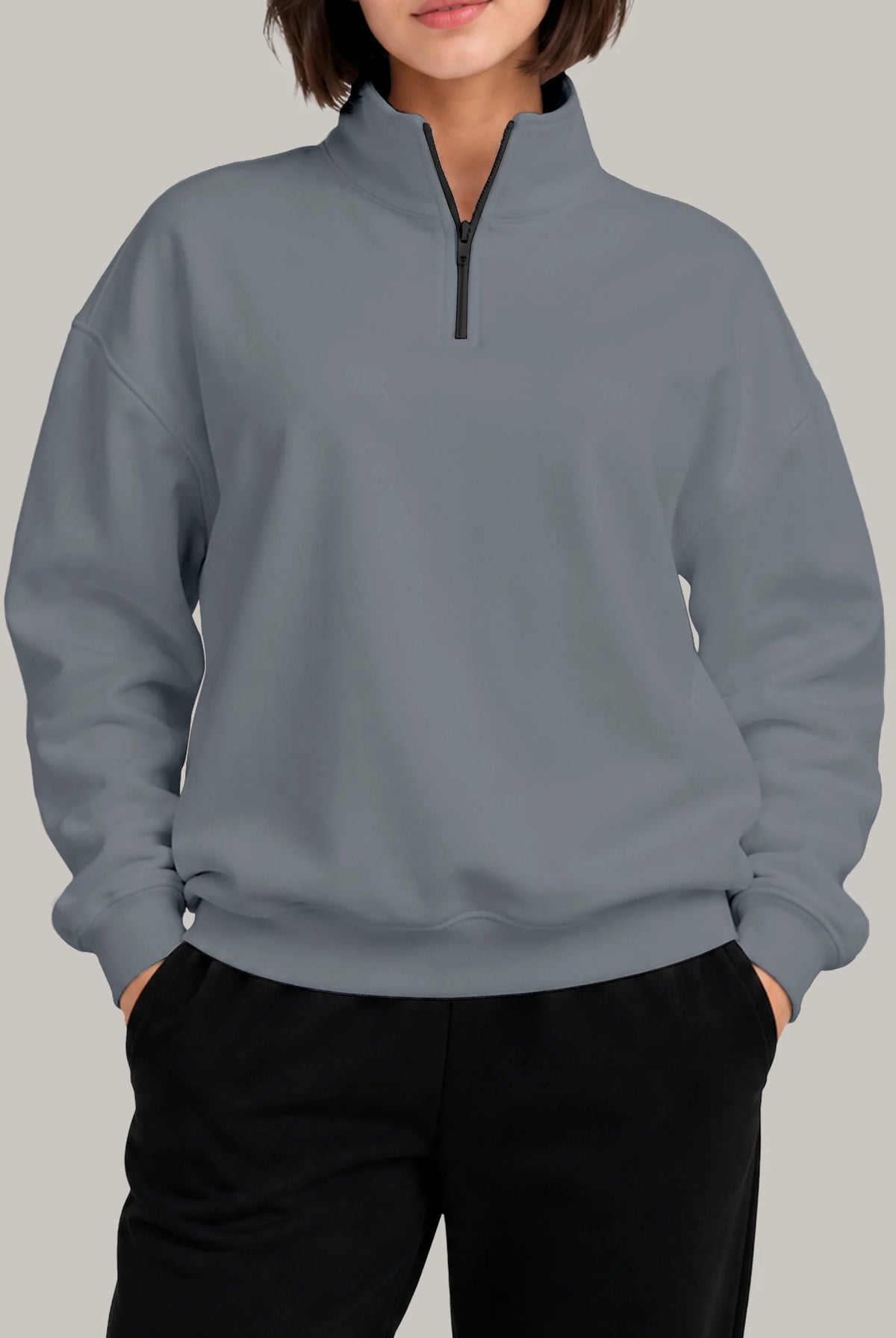 Hoodie Half Zip Unisex - FashionTex