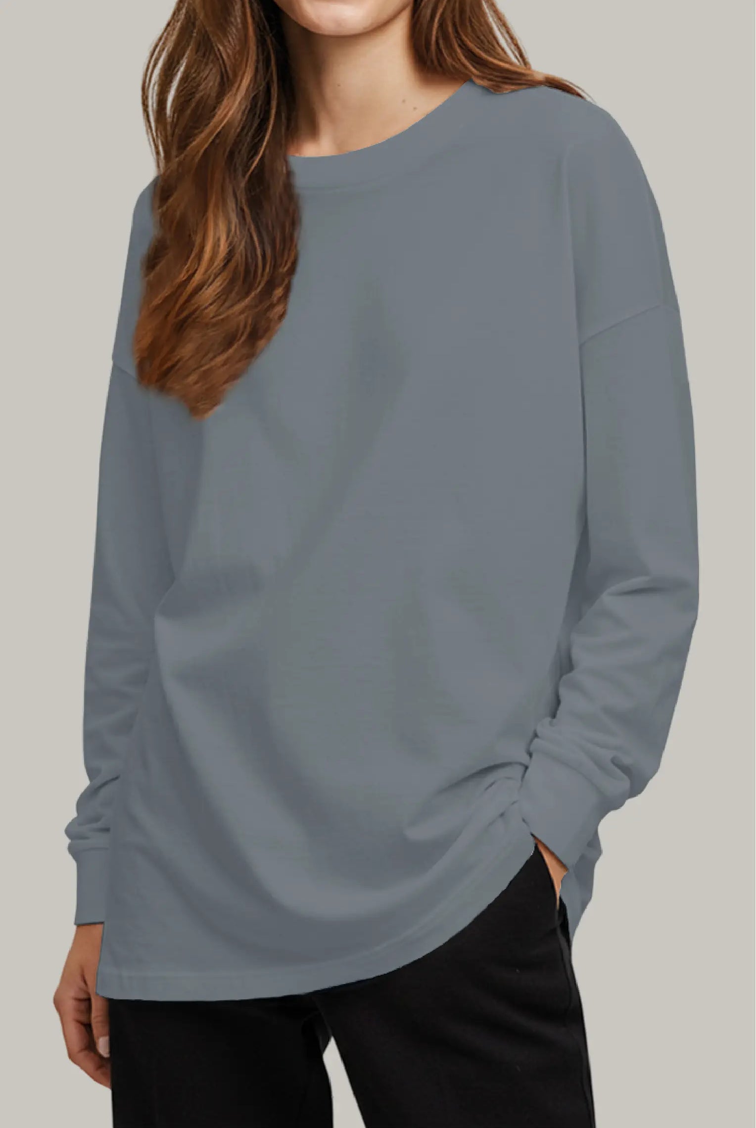 Franela Oversized HeavyWeight Manga Larga Unisex - FashionTex