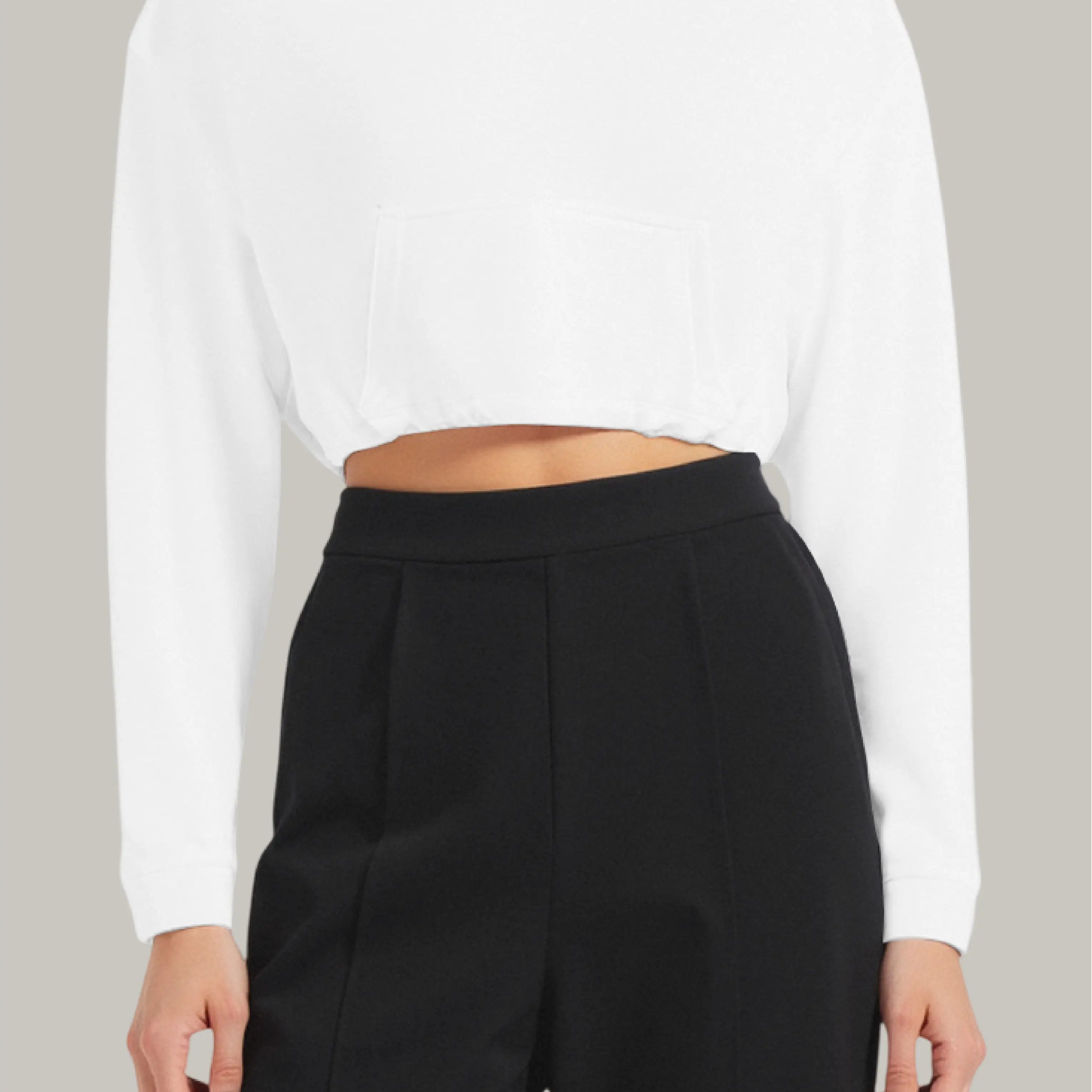 Hoodie Croptop Ajustable - FashionTex