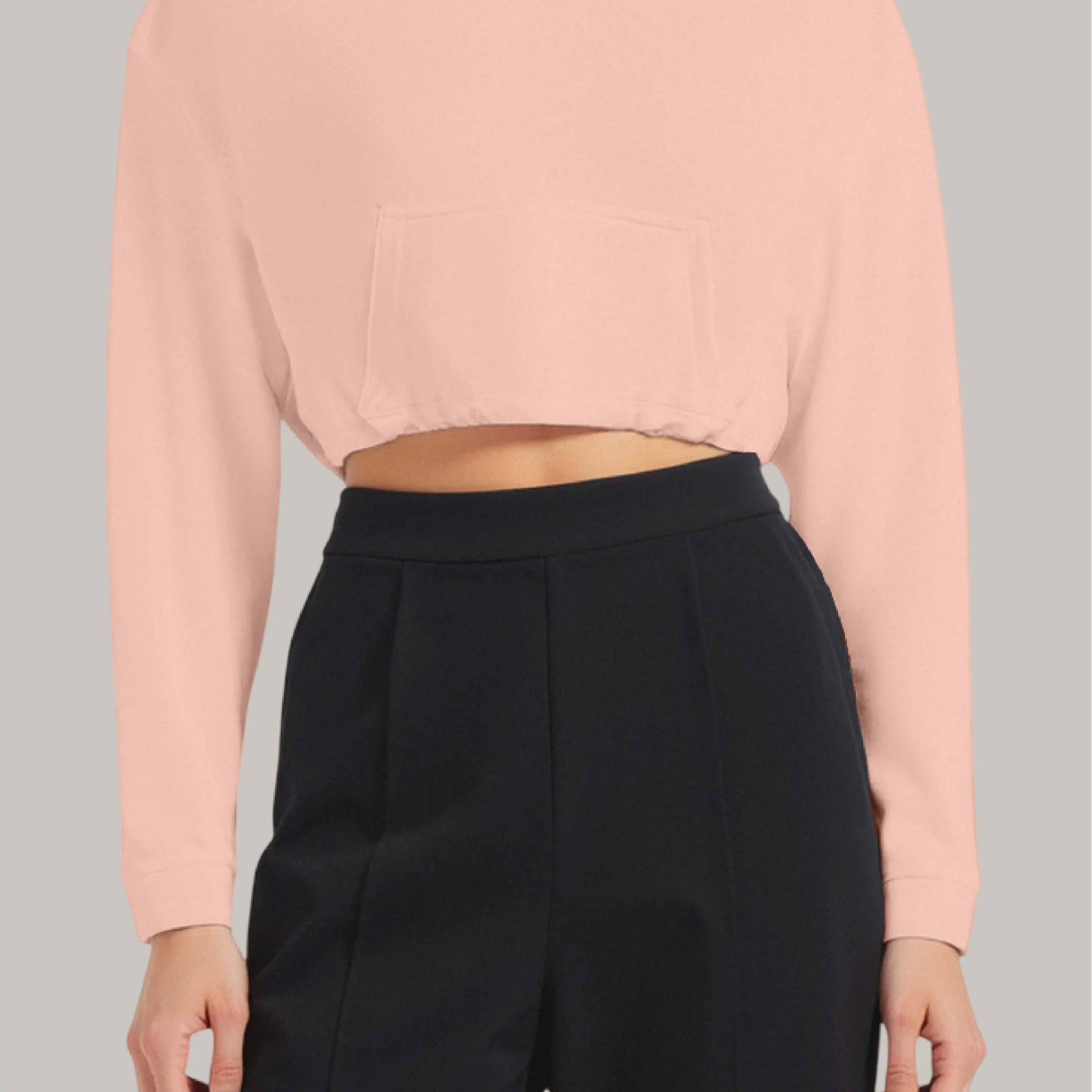 Hoodie Croptop Ajustable - FashionTex