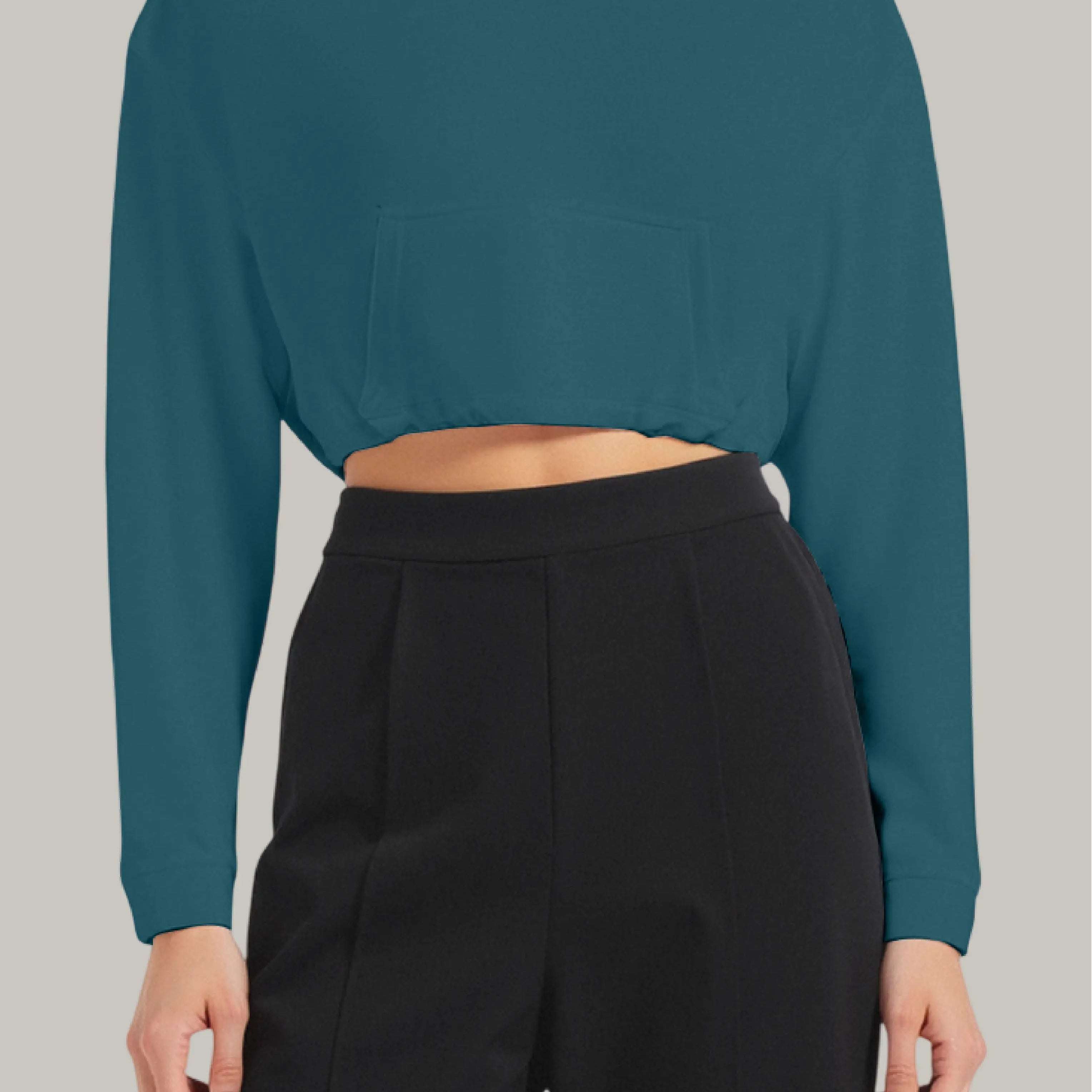 Hoodie Croptop Ajustable - FashionTex