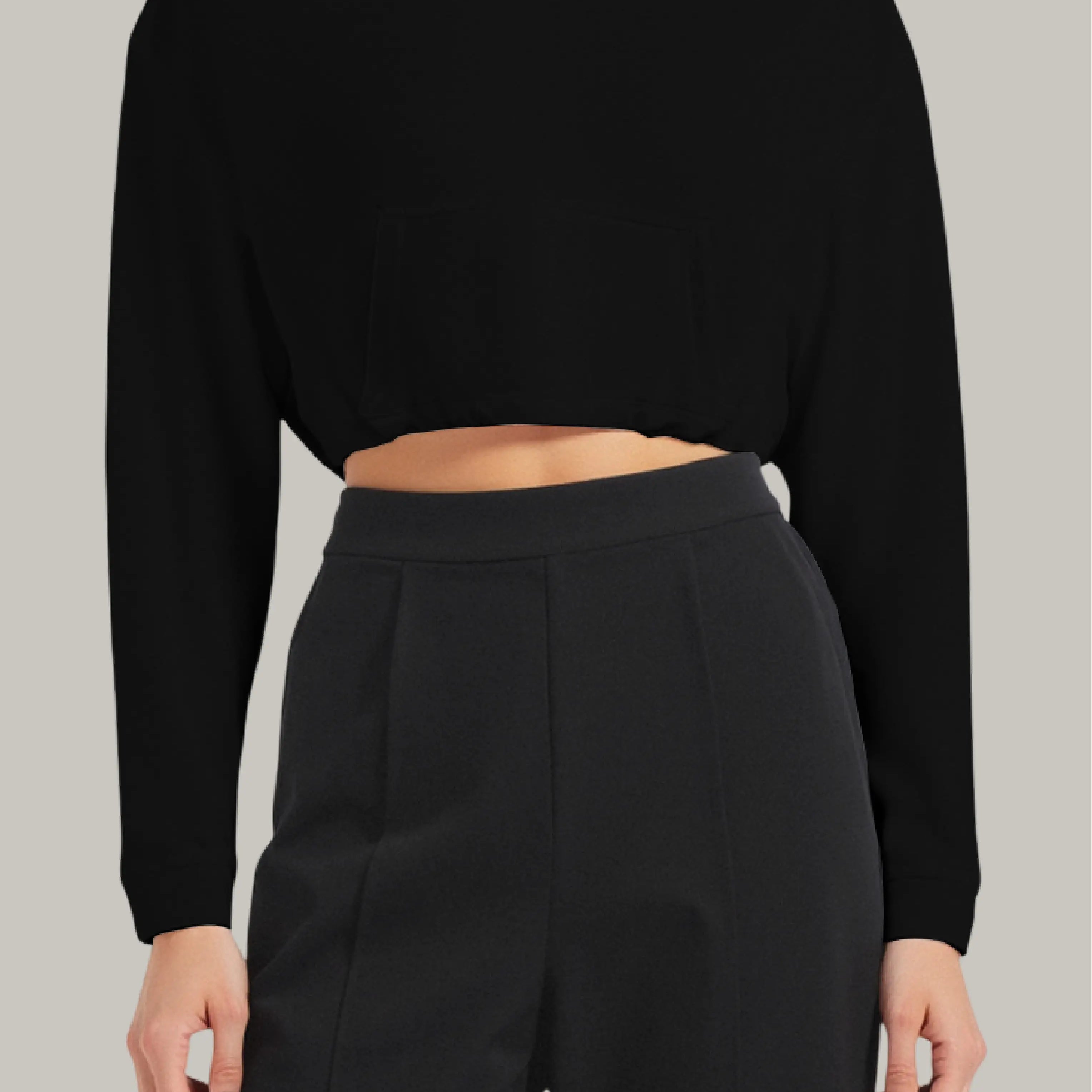 Hoodie Croptop Ajustable - FashionTex