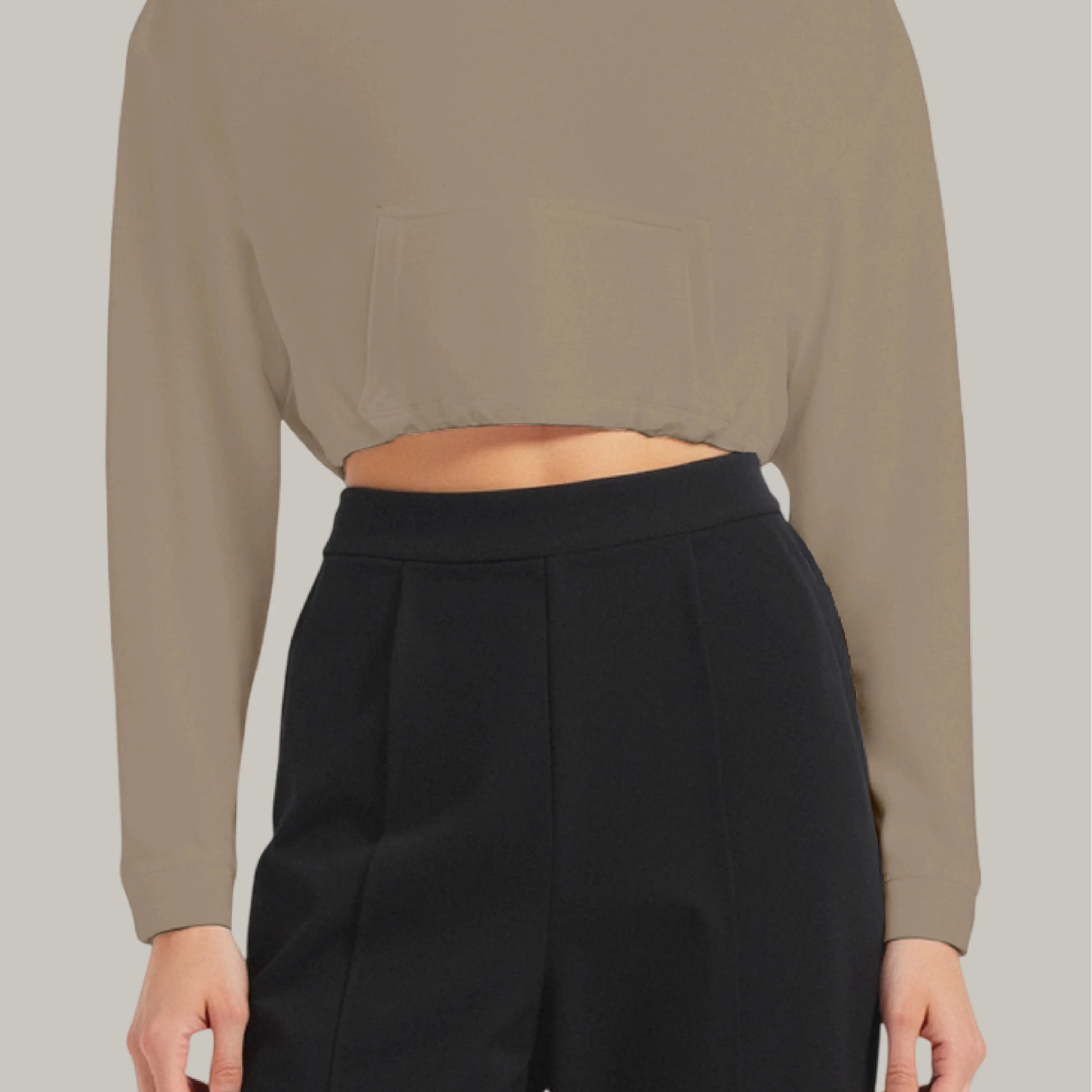 Hoodie Croptop Ajustable - FashionTex