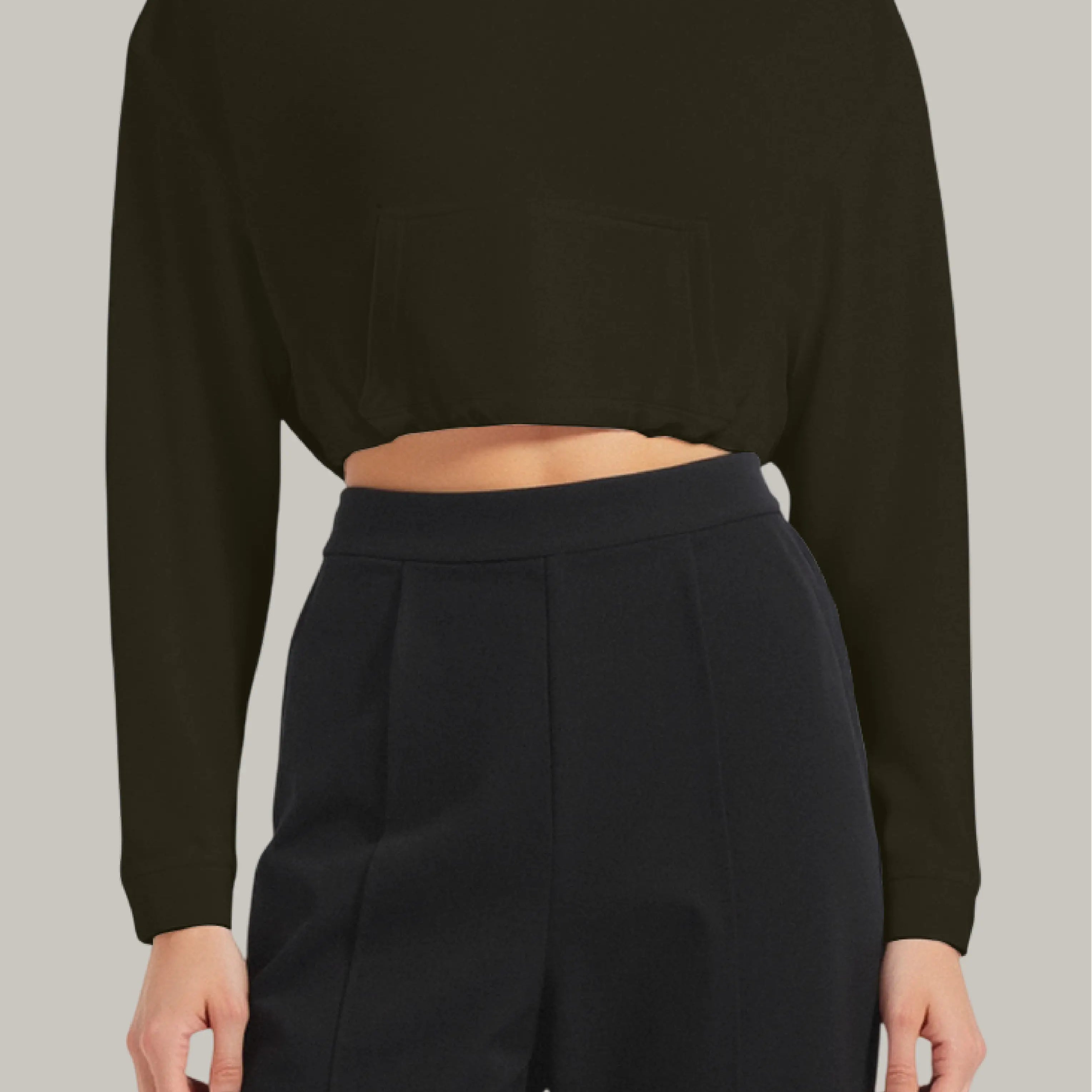 Hoodie Croptop Ajustable - FashionTex