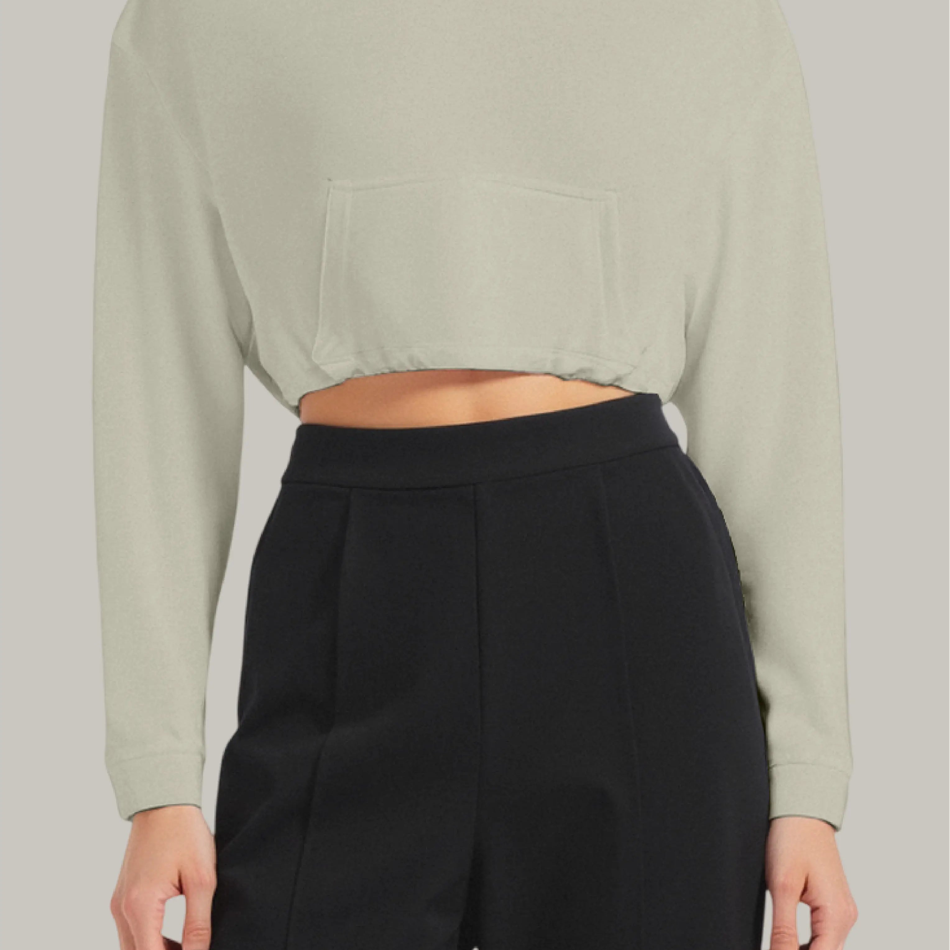 Hoodie Croptop Ajustable - FashionTex