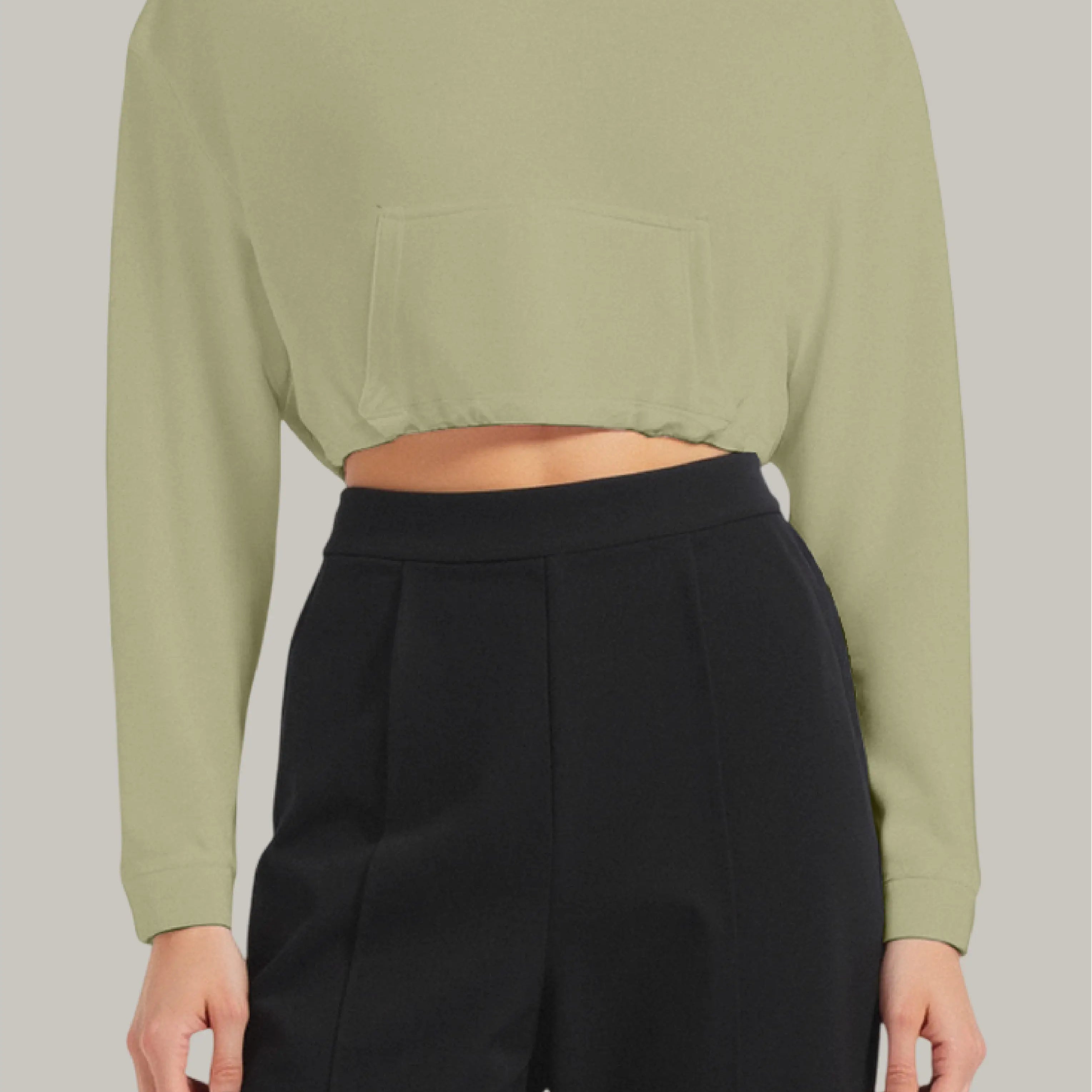 Hoodie Croptop Ajustable - FashionTex