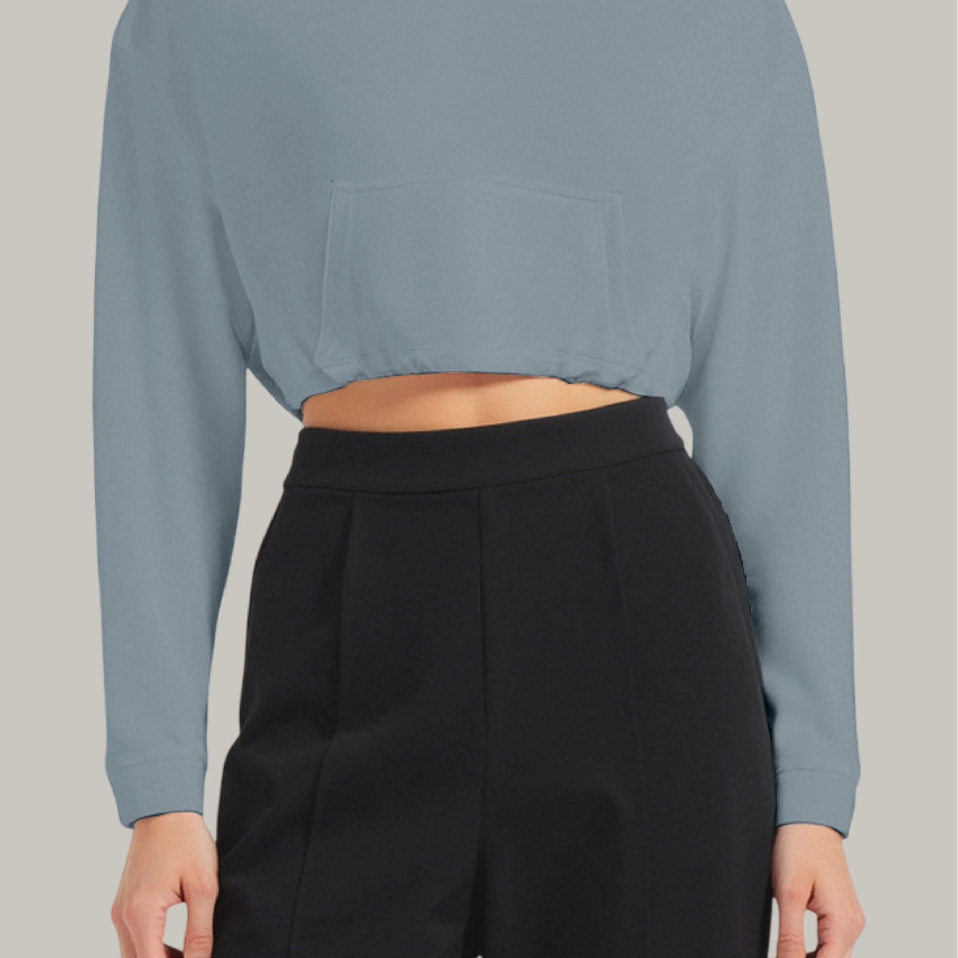 Hoodie Croptop Ajustable - FashionTex