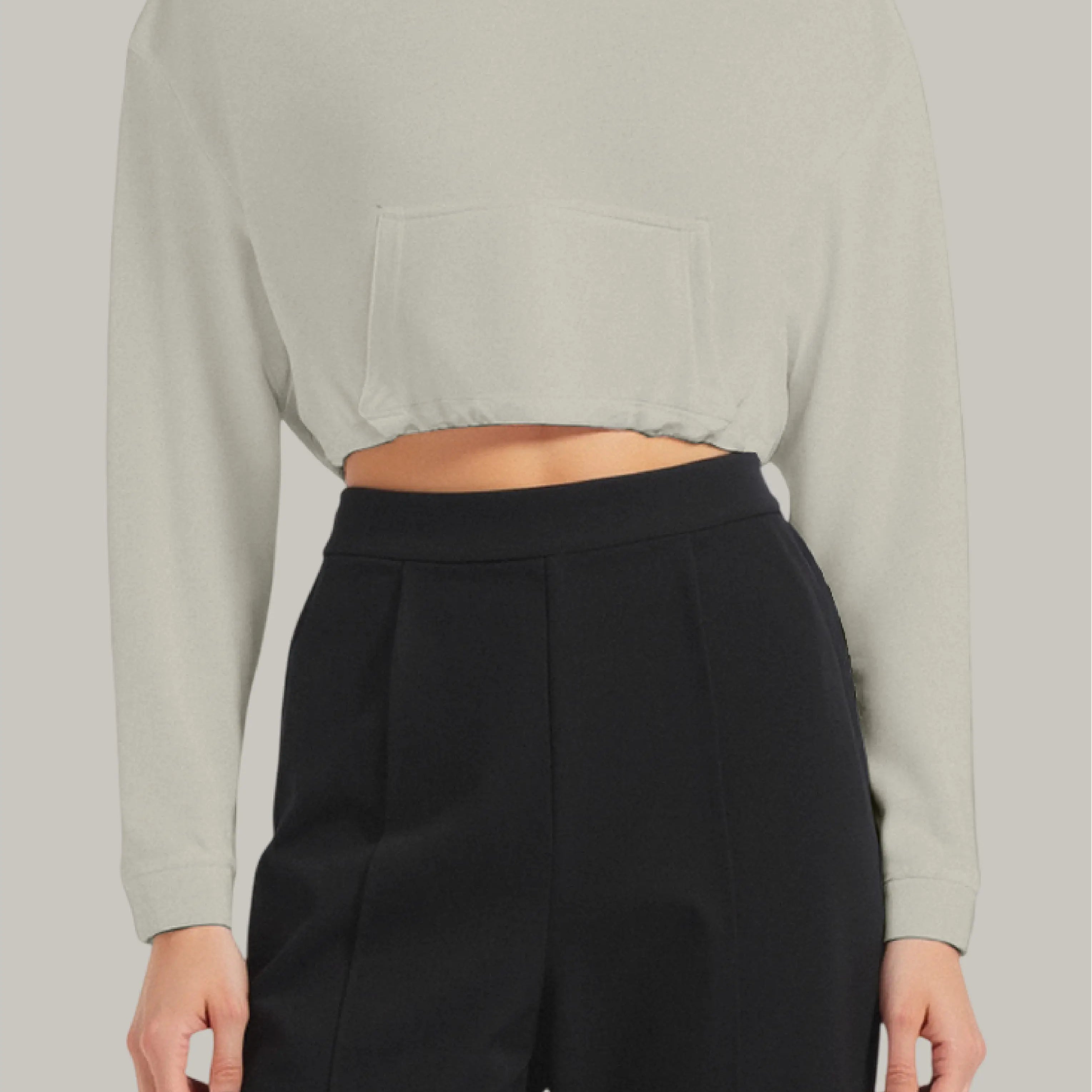 Hoodie Croptop Ajustable - FashionTex