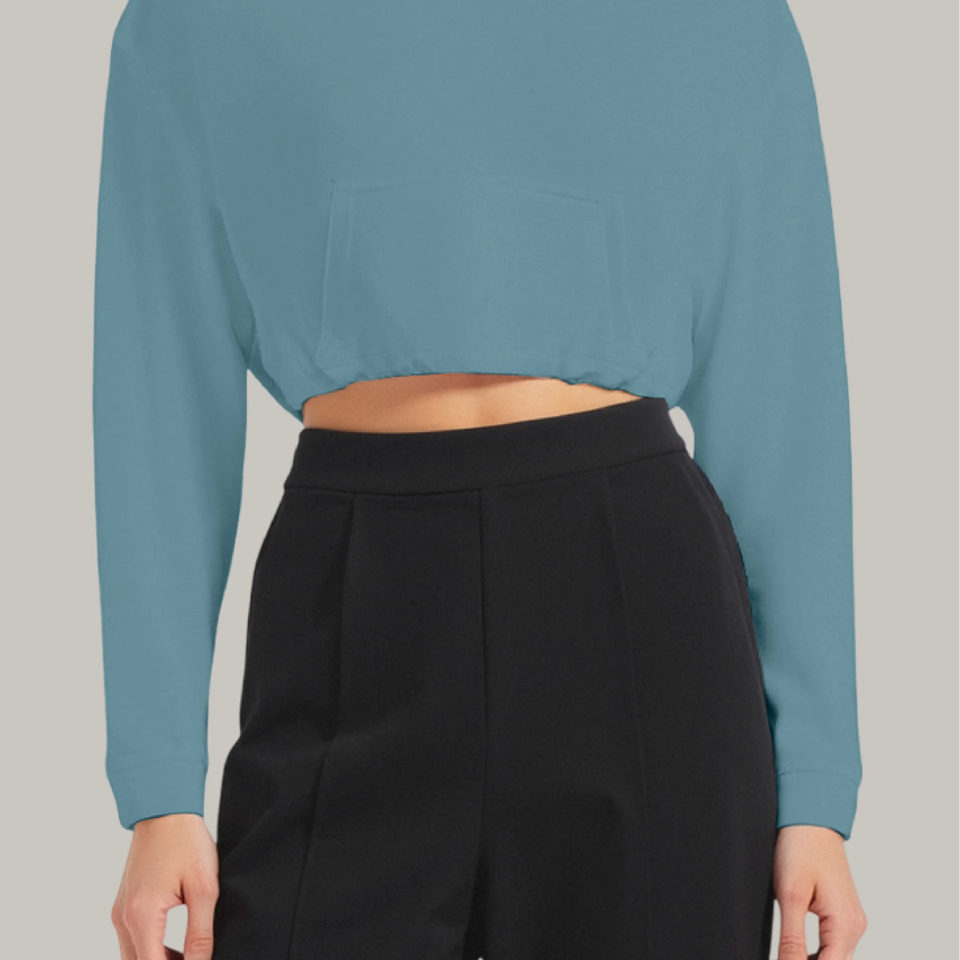 Hoodie Croptop Ajustable - FashionTex