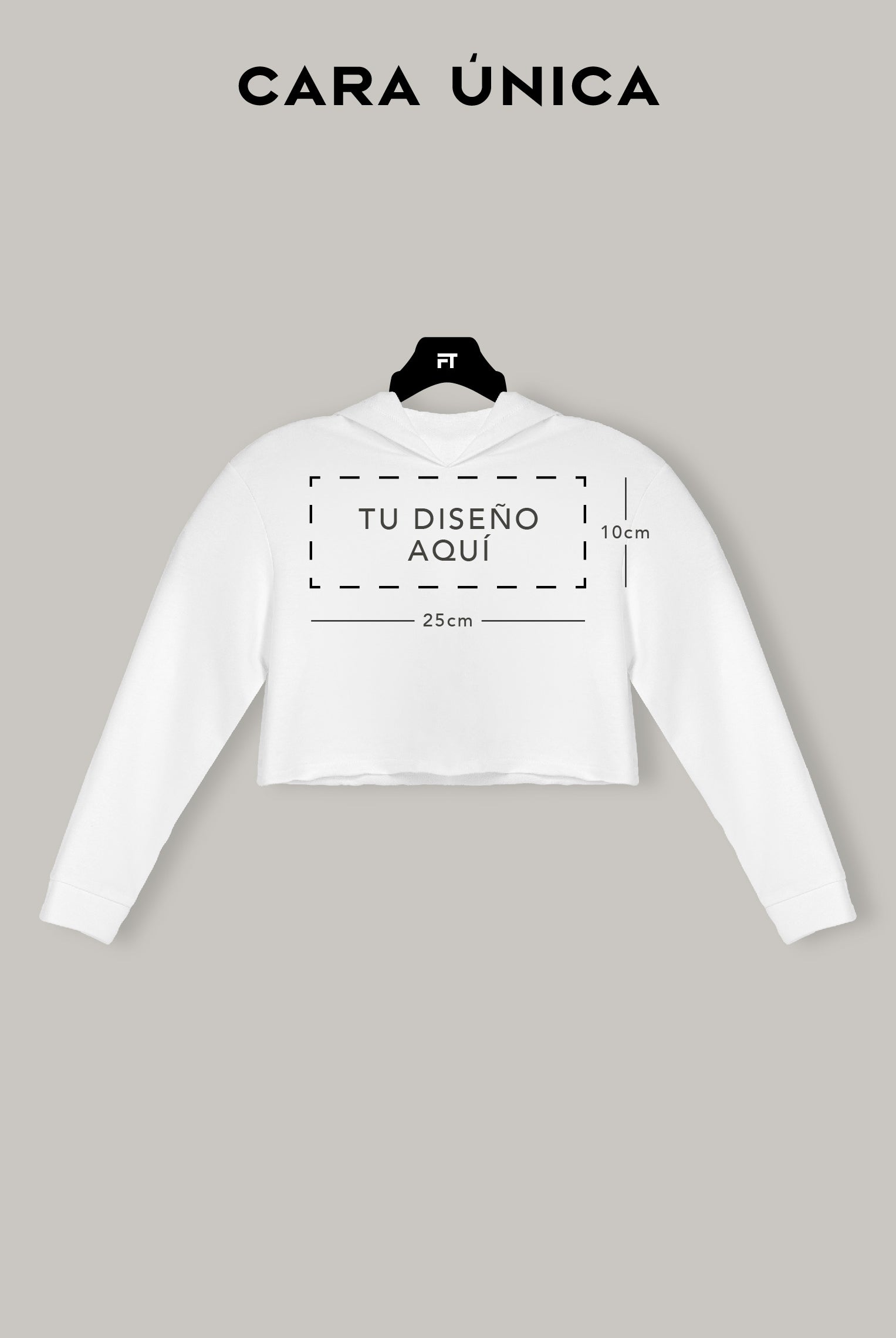 Hoodie Croptop Personalizable (Logo) - FashionTex