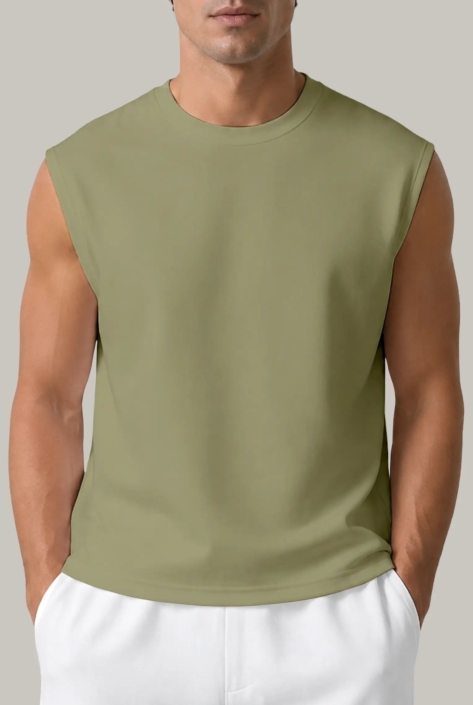 Franela Boxy Fit Sin Manga Hombre - FashionTex