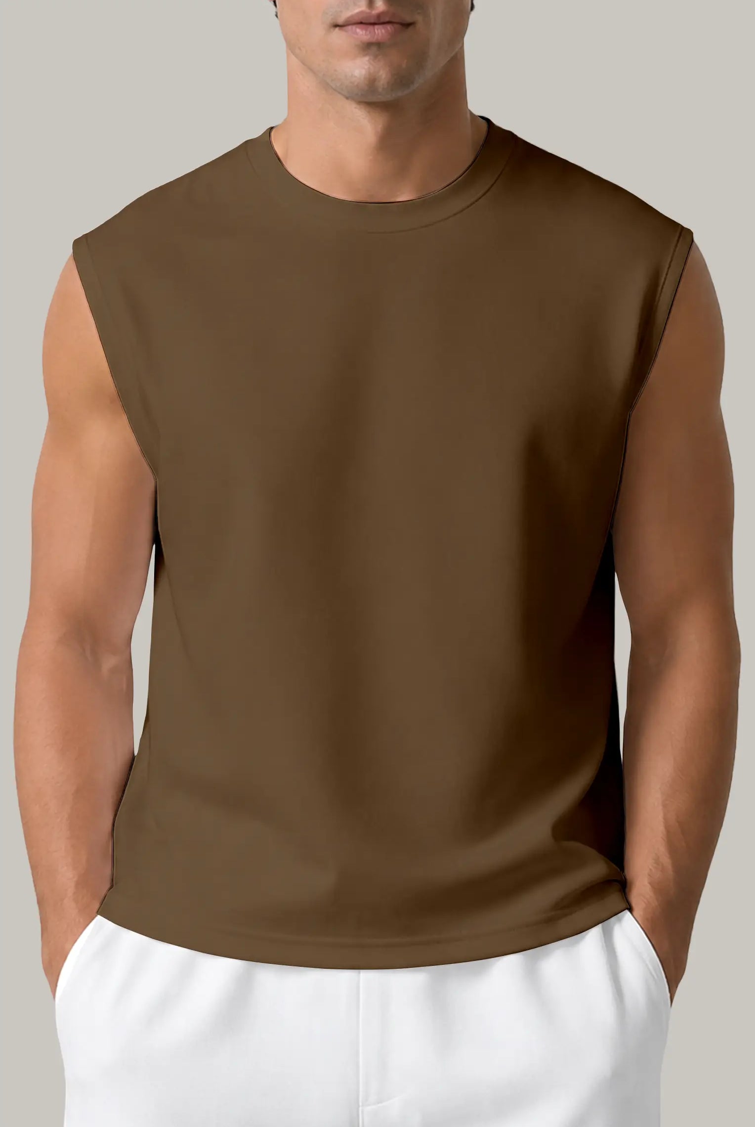 Franela Boxy Fit Sin Manga Hombre - FashionTex