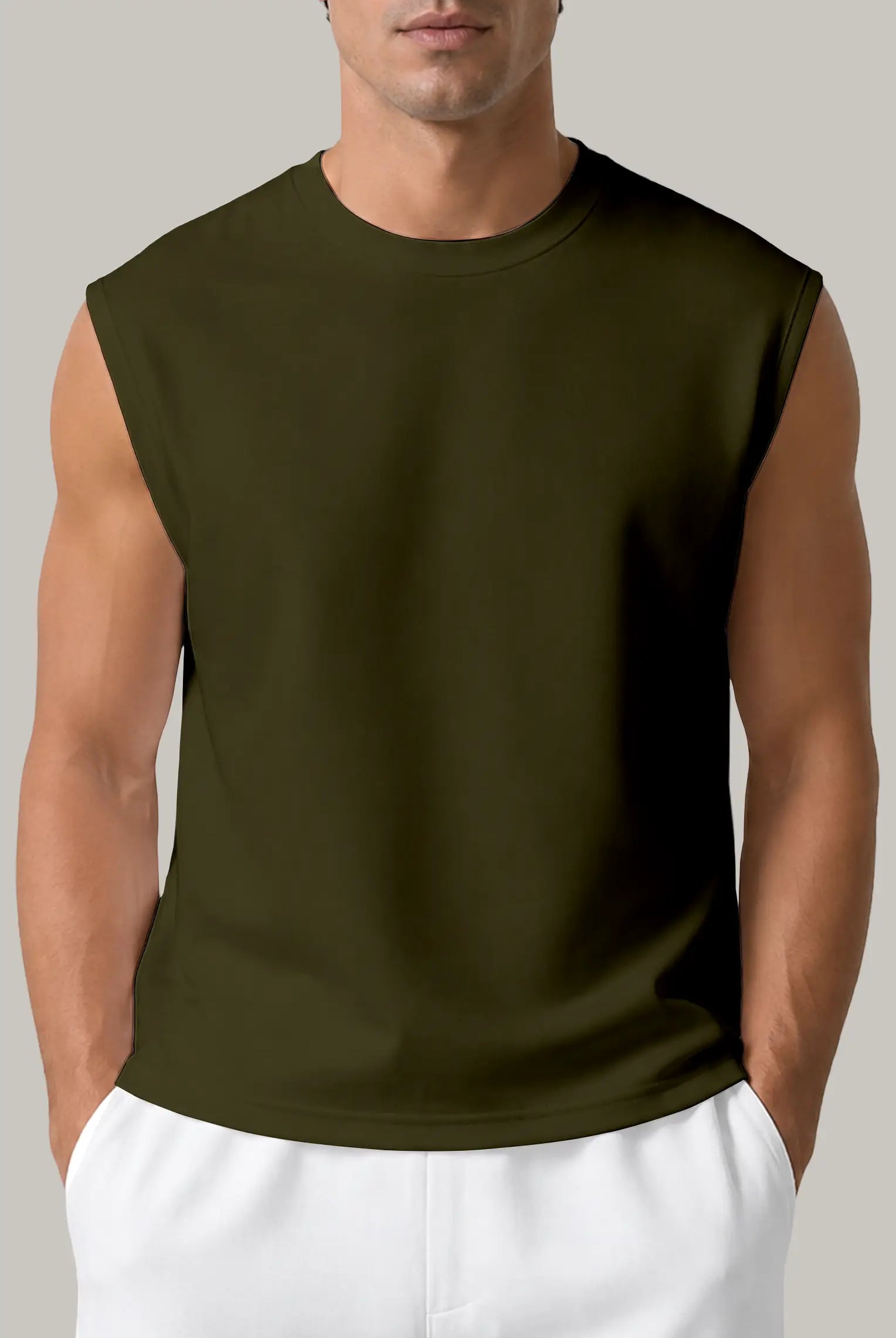 Franela Boxy Fit Sin Manga Hombre - FashionTex