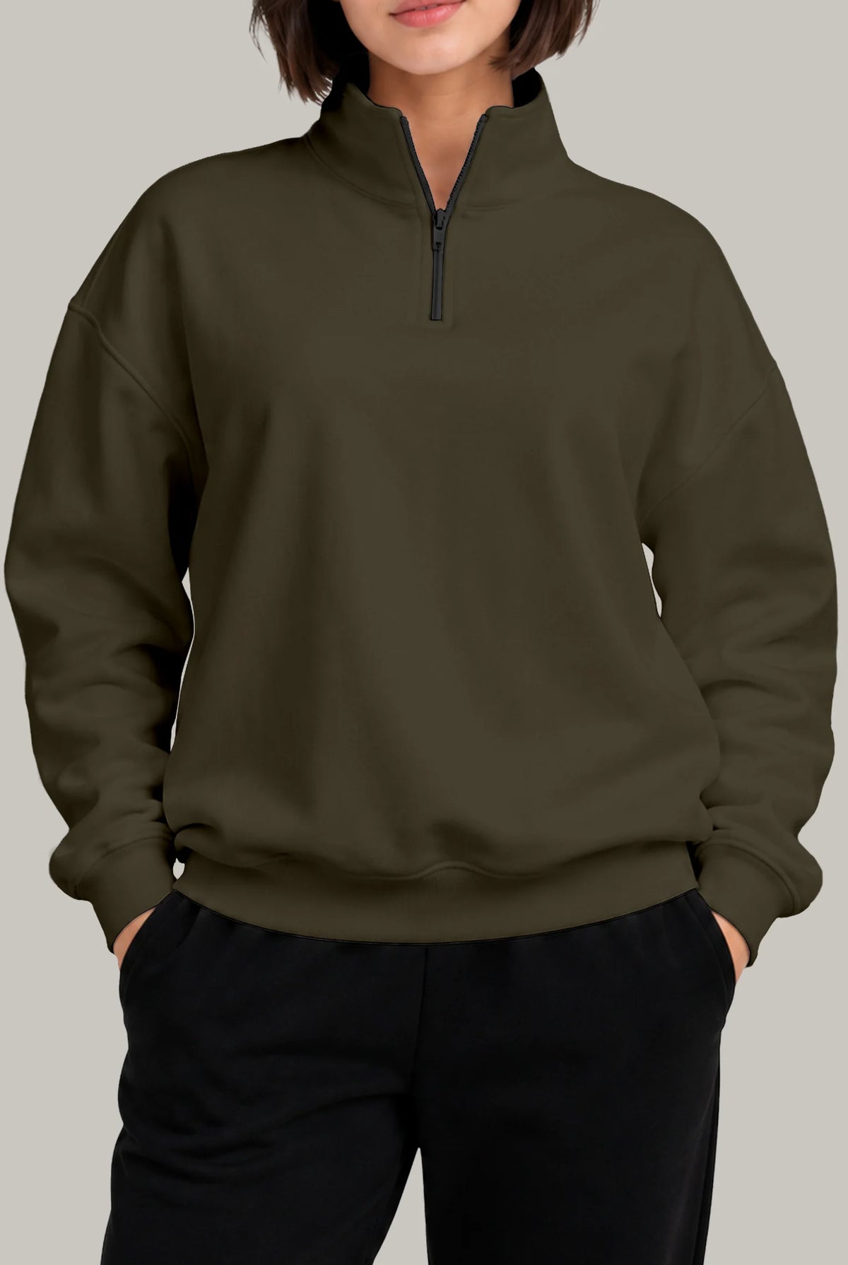 Hoodie Half Zip Unisex - FashionTex
