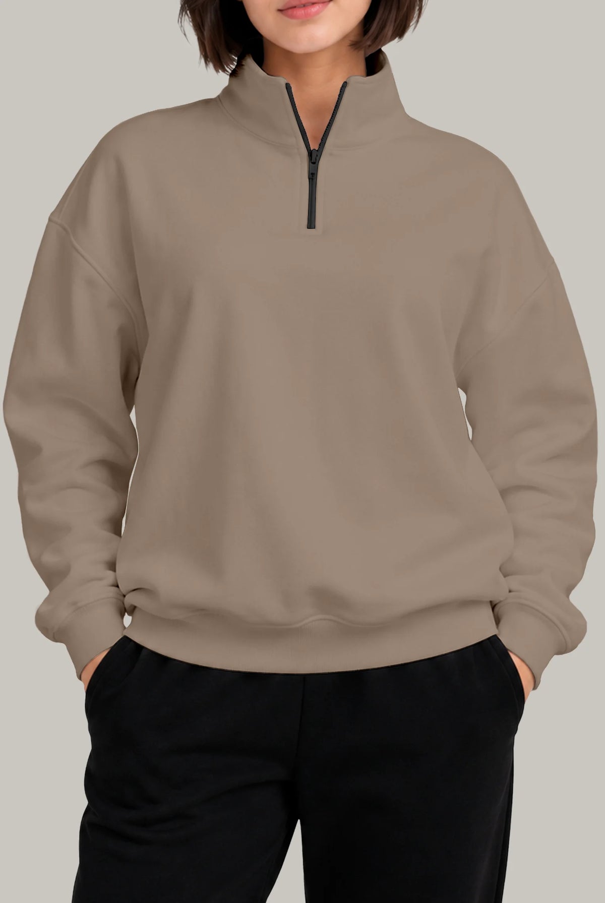 Hoodie Half Zip Unisex - FashionTex