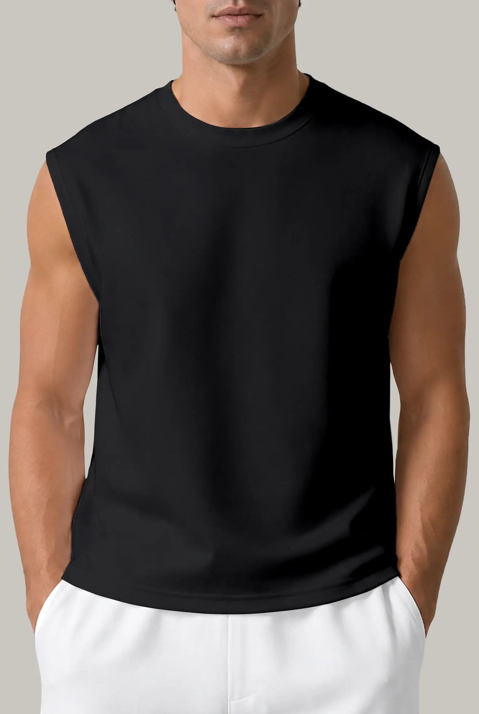 Franela Boxy Fit Sin Manga Hombre - FashionTex