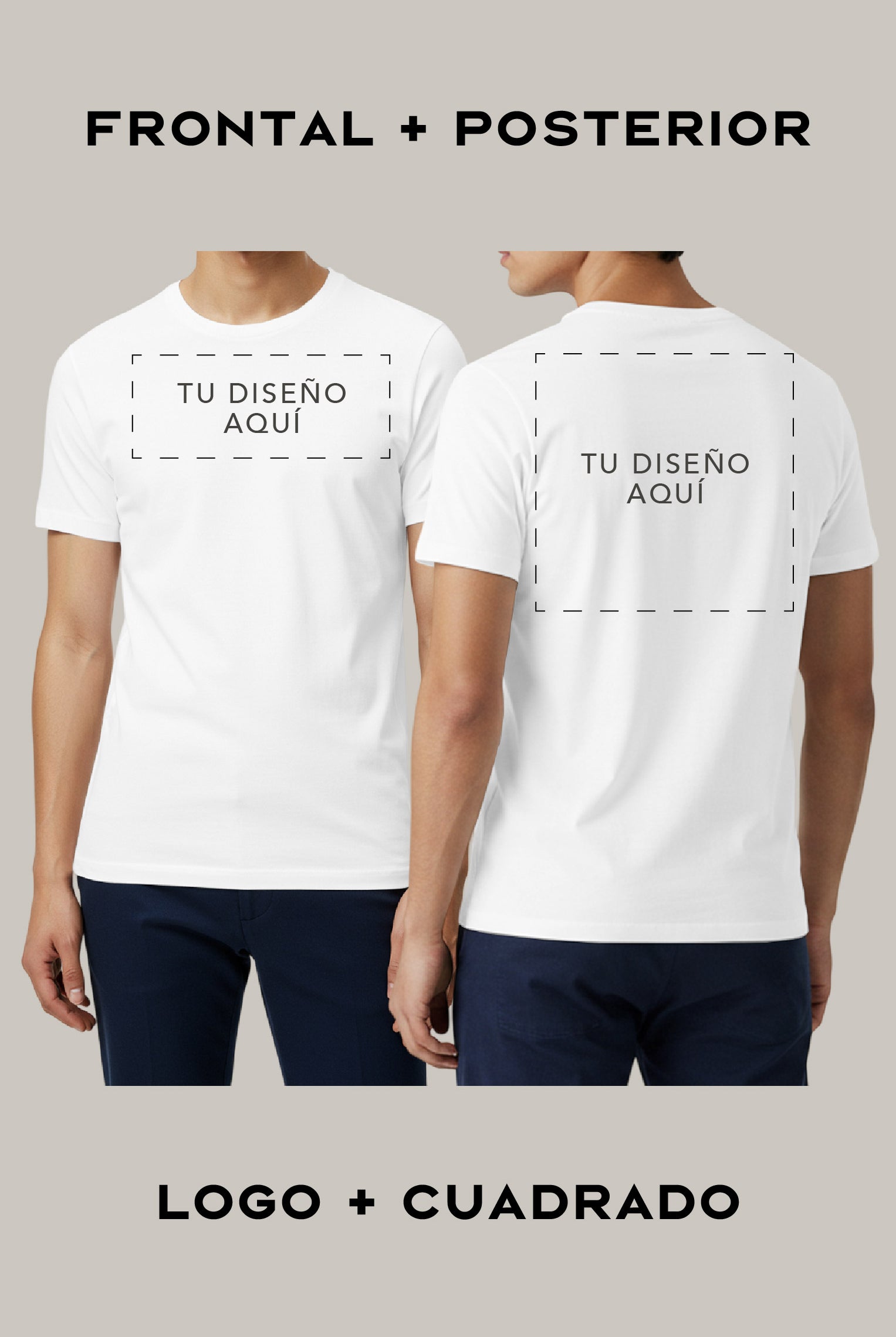 Franela Personalizable Hombre (Ambas Caras) Logo-Cuadrado - FashionTex