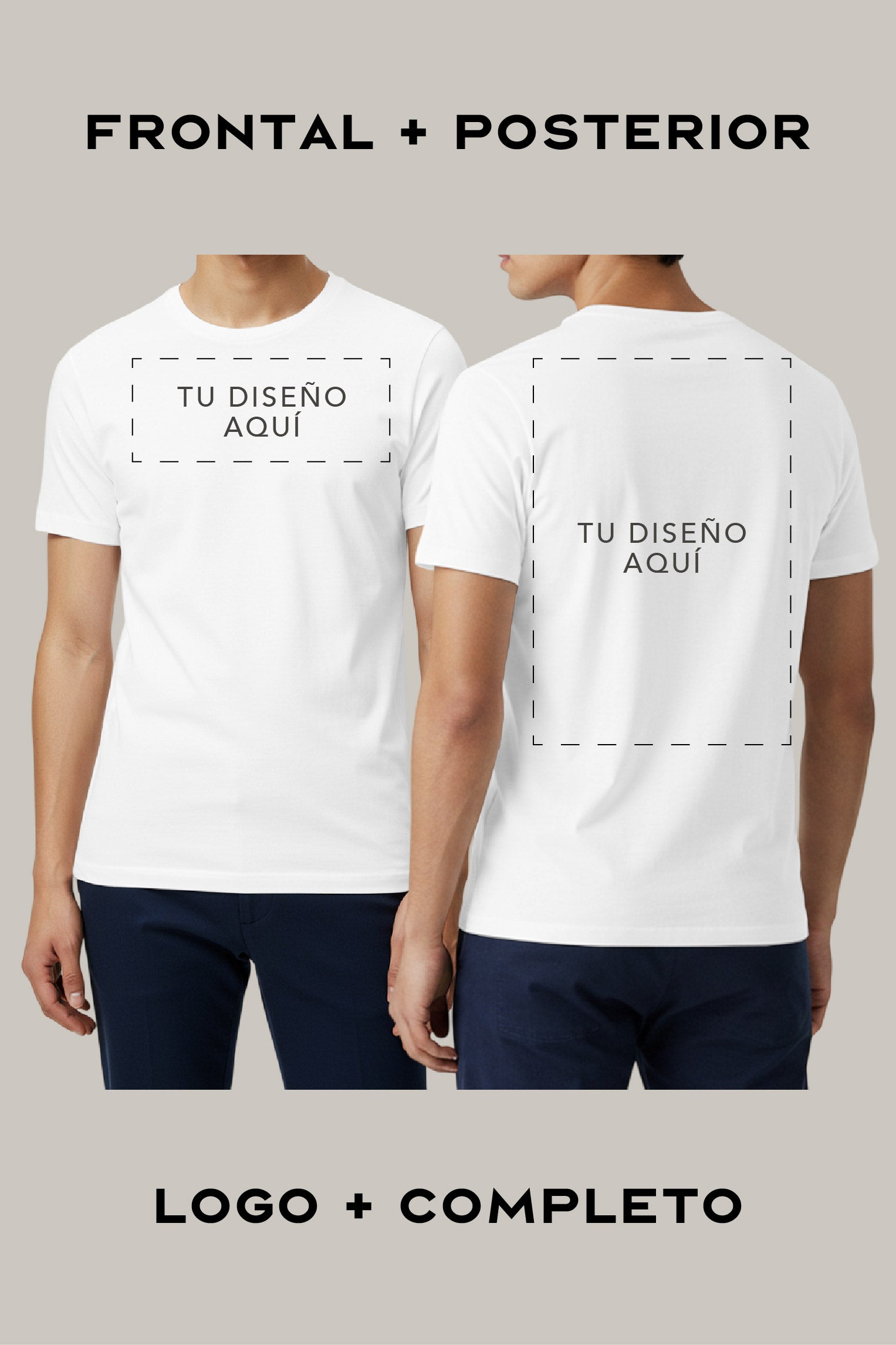Franela Personalizable Hombre (Ambas Caras) Logo-Completo - FashionTex