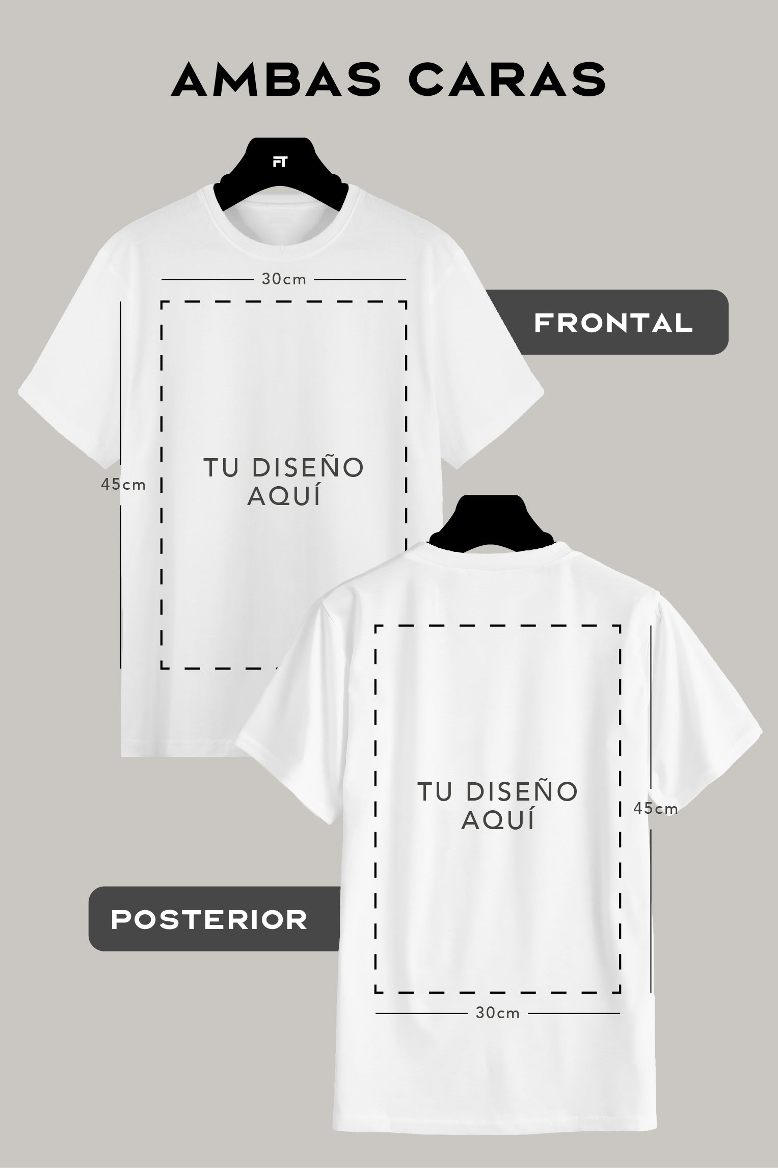 Franela Personalizable Hombre (Ambas Caras) Completo-Completo - FashionTex