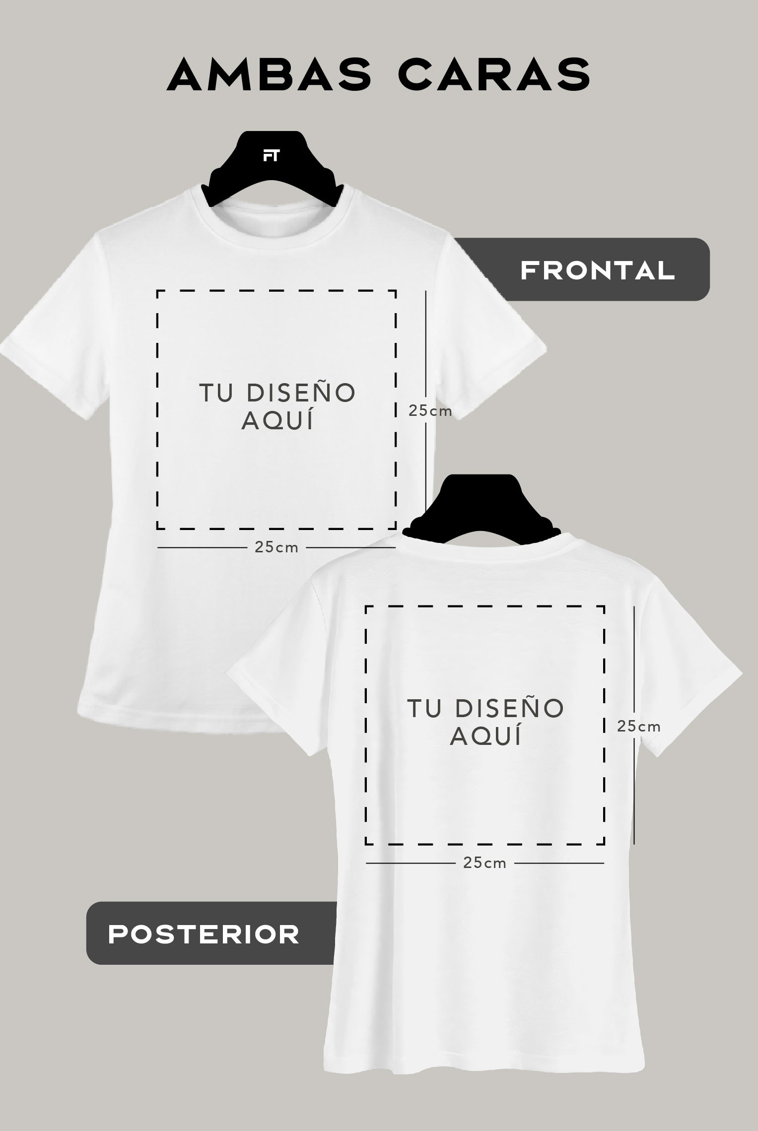 Franela Personalizable Mujer (Ambas Caras) Cuadrado-Cuadrado - FashionTex