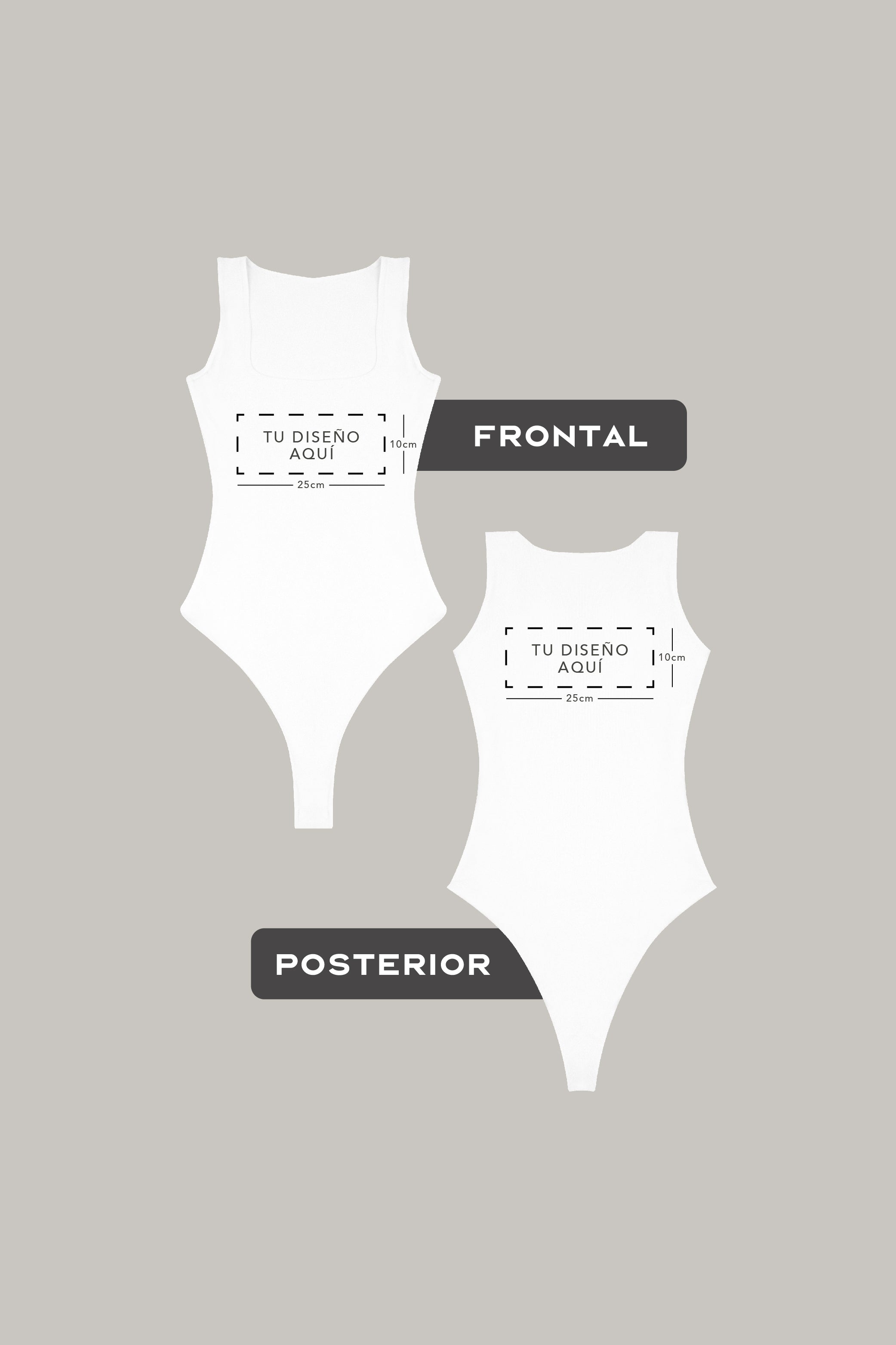 Body Sport sin Manga Personalizable (Frontal + Posterior) - FashionTex