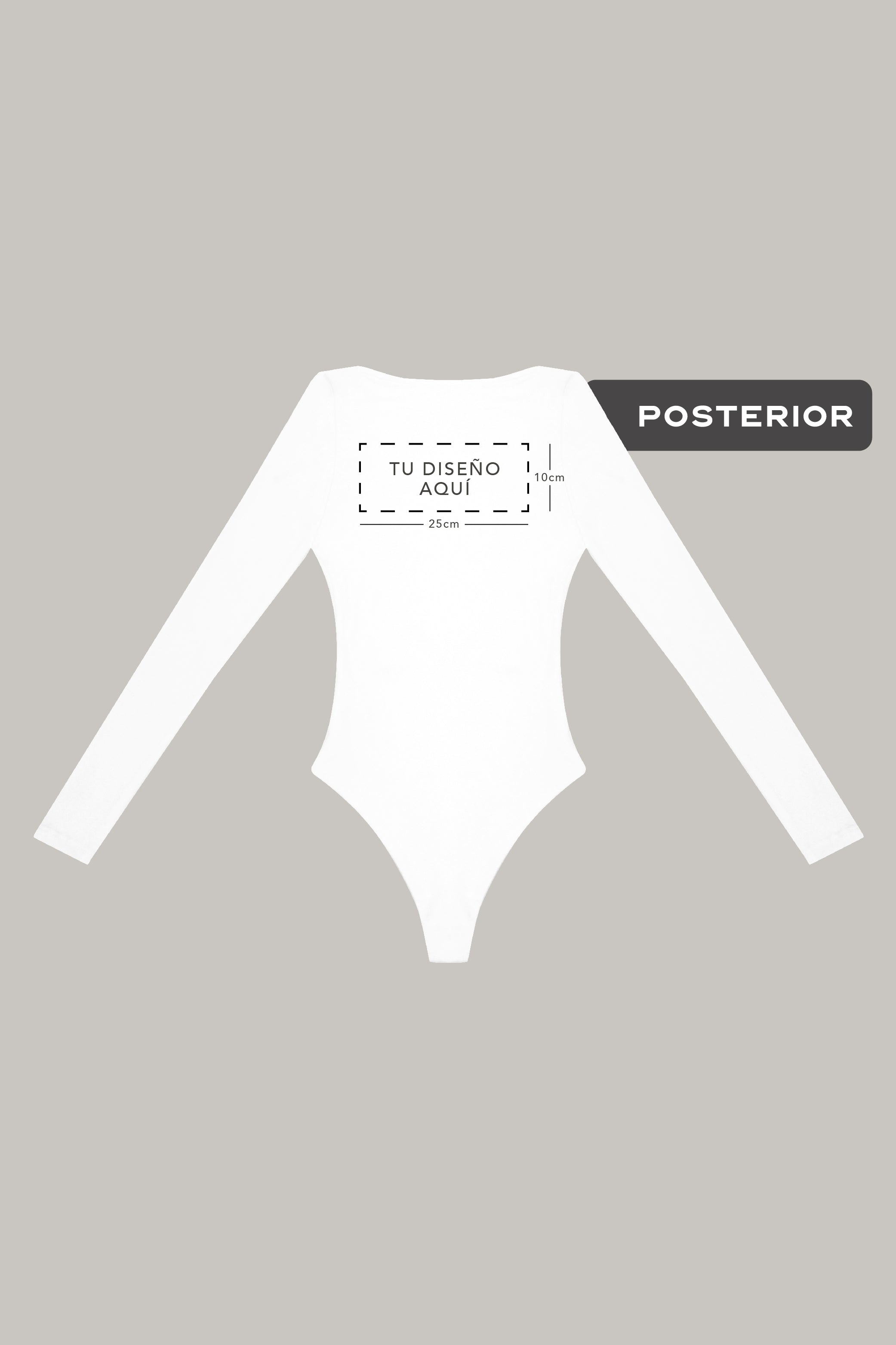 Body Sport con Manga Personalizable (Posterior) - FashionTex