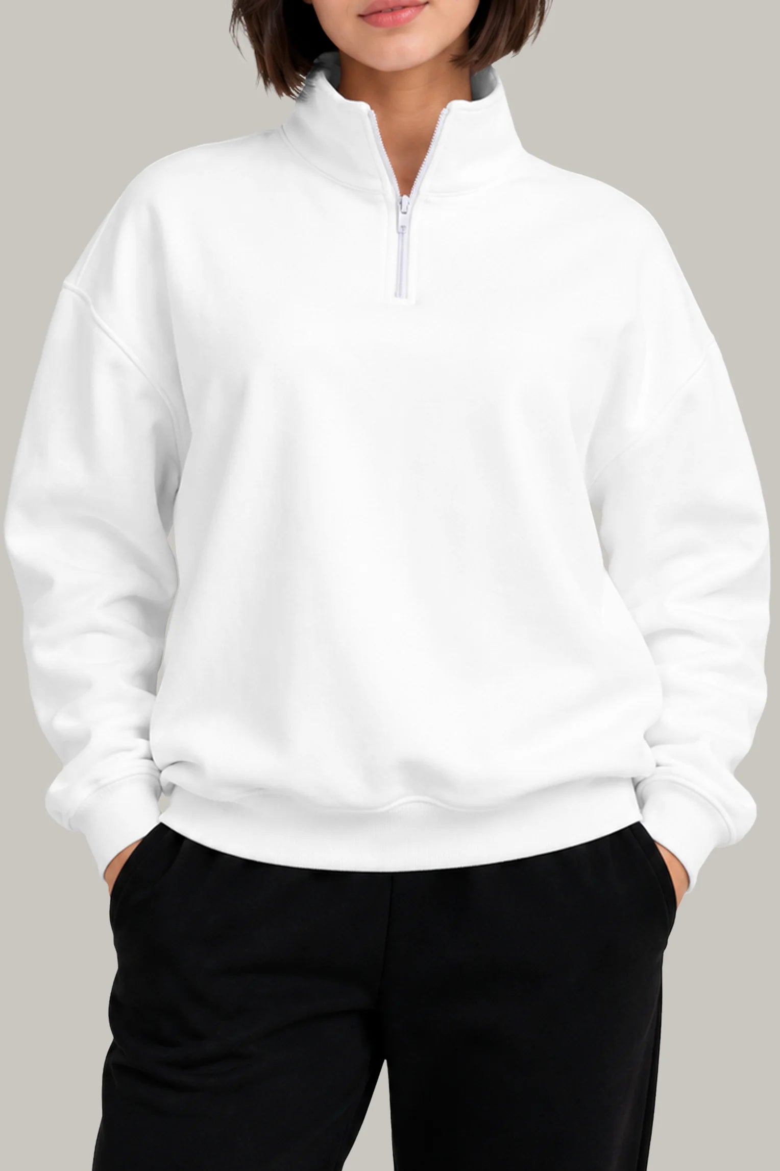 Hoodie Half Zip Unisex - FashionTex